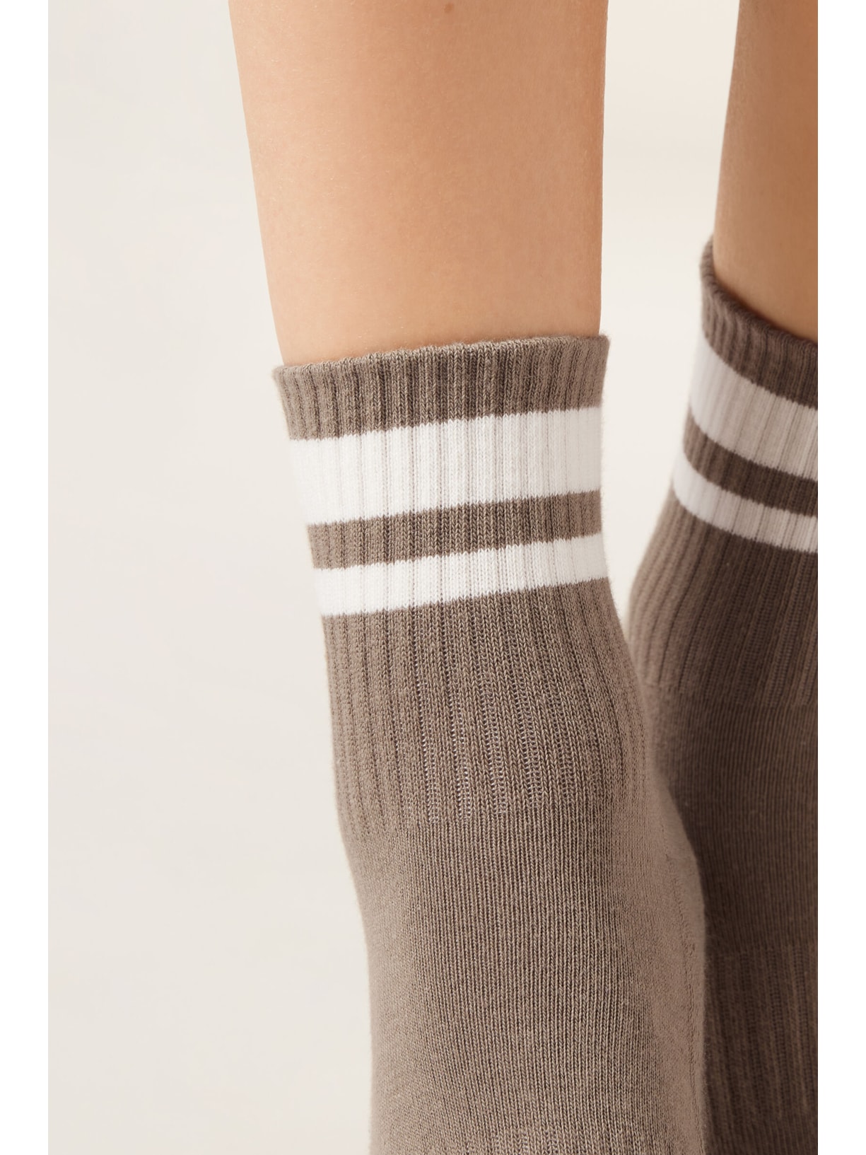 Meia Curta Esportiva Marrom Calzedonia