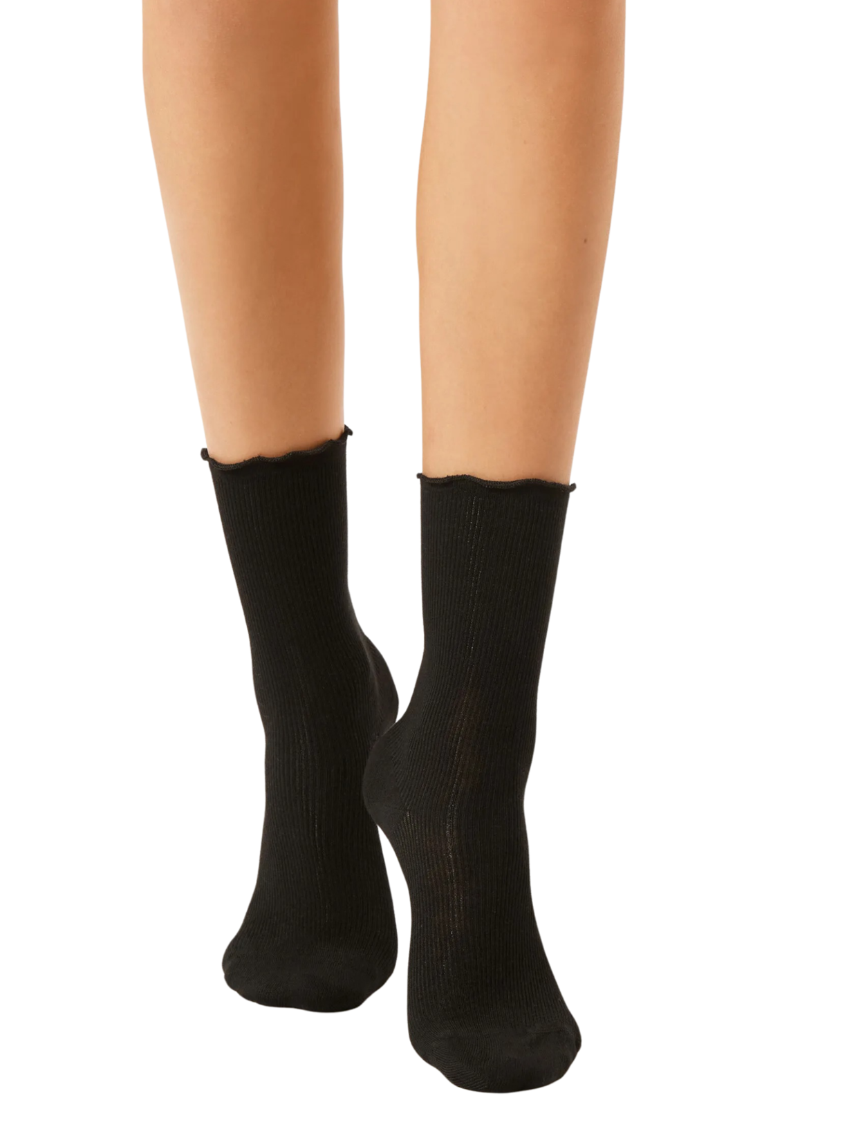 Meia Curta Estilo Romântico Com Cashmere Preto Calzedonia