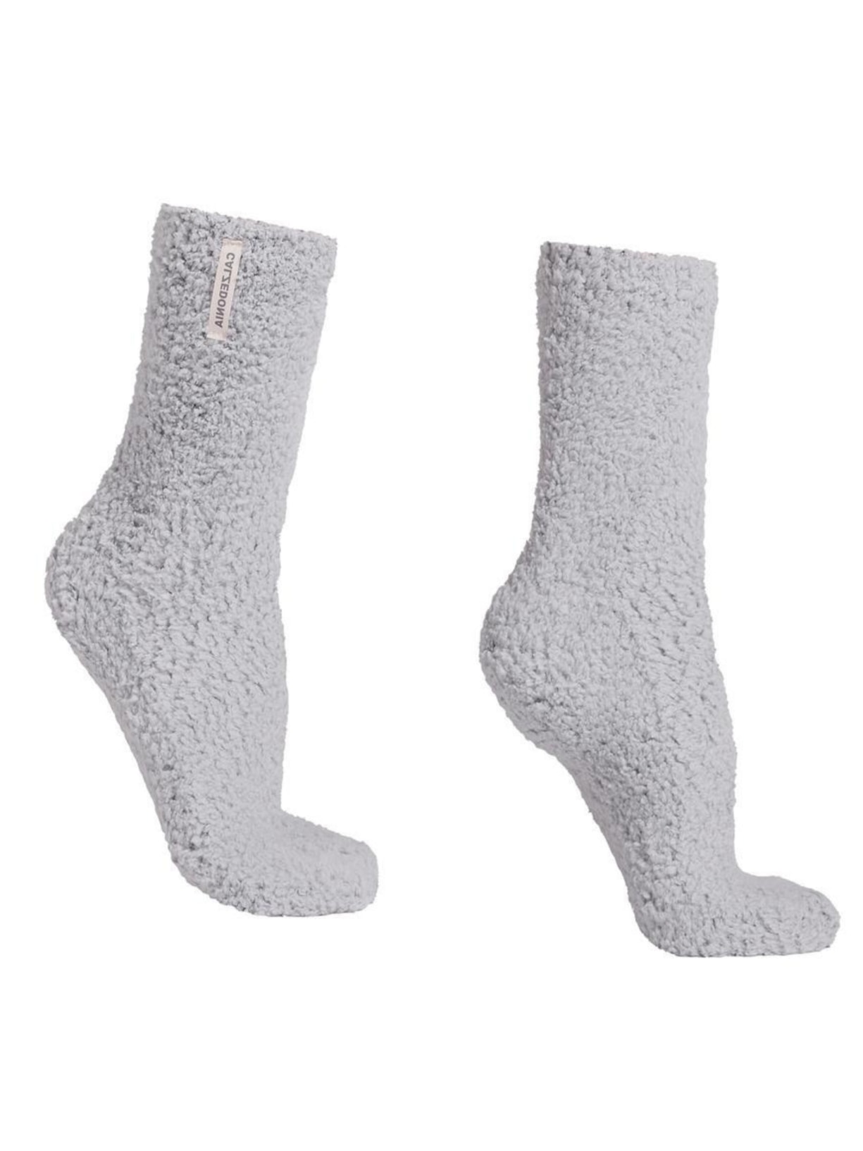 Meia Curta Felpuda - Cinza