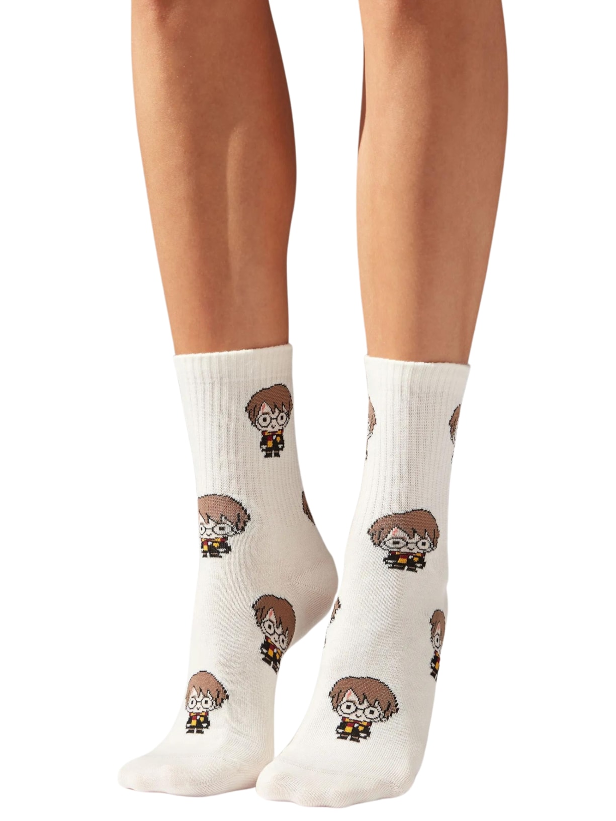 Meia Curta Harry Potter - Branco