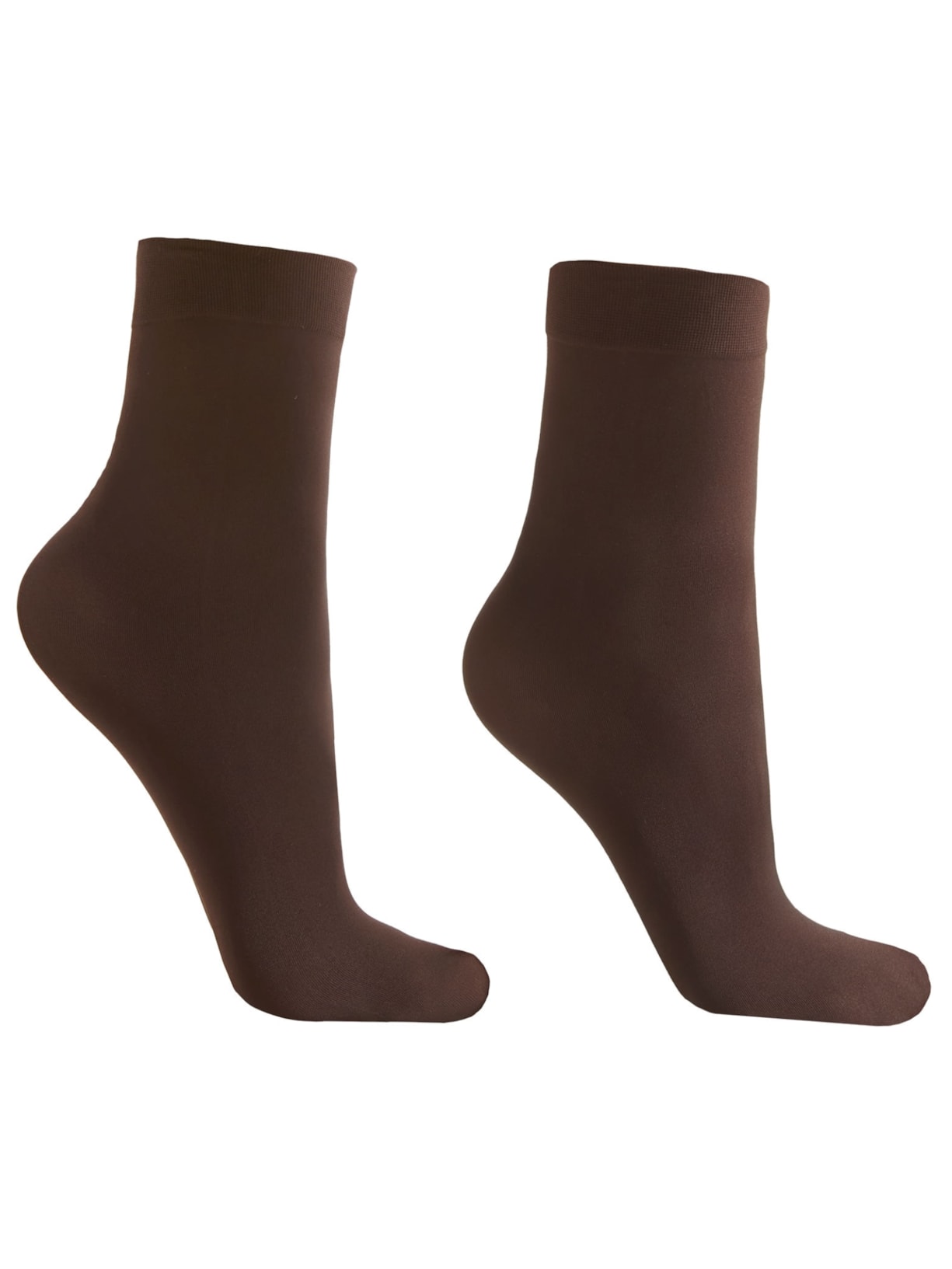 Meia Curta Macia Fio 50 - Marrom