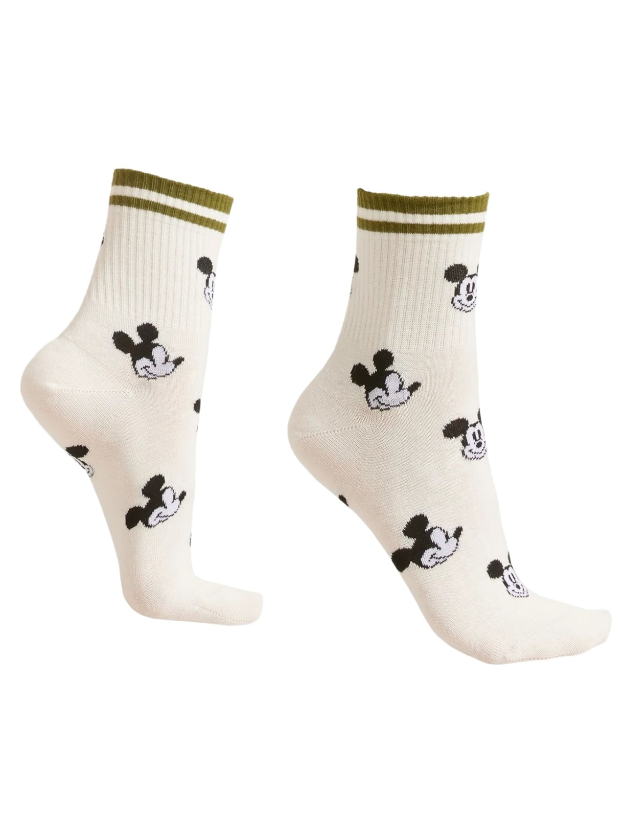 Meia Curta Mickey Mouse - Off-White