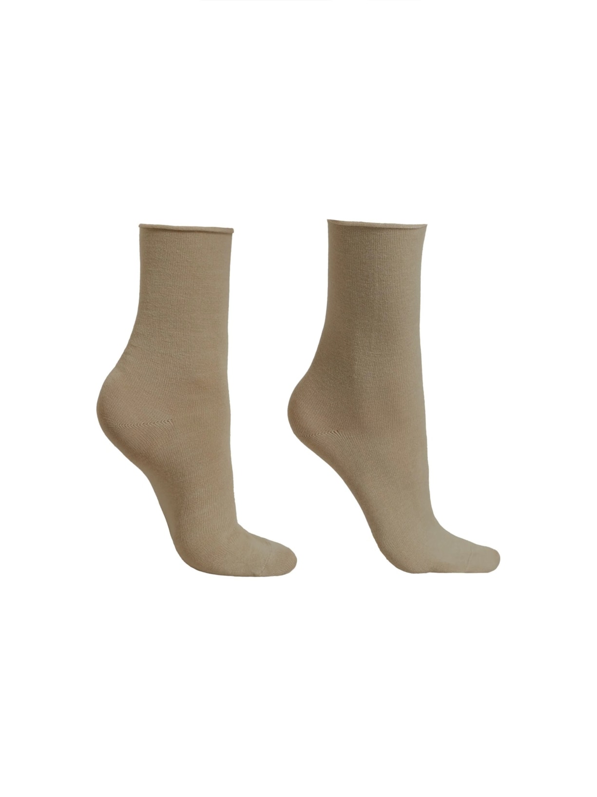 Meia Curta Sem Barra Em Lã e Algodão - Cinza