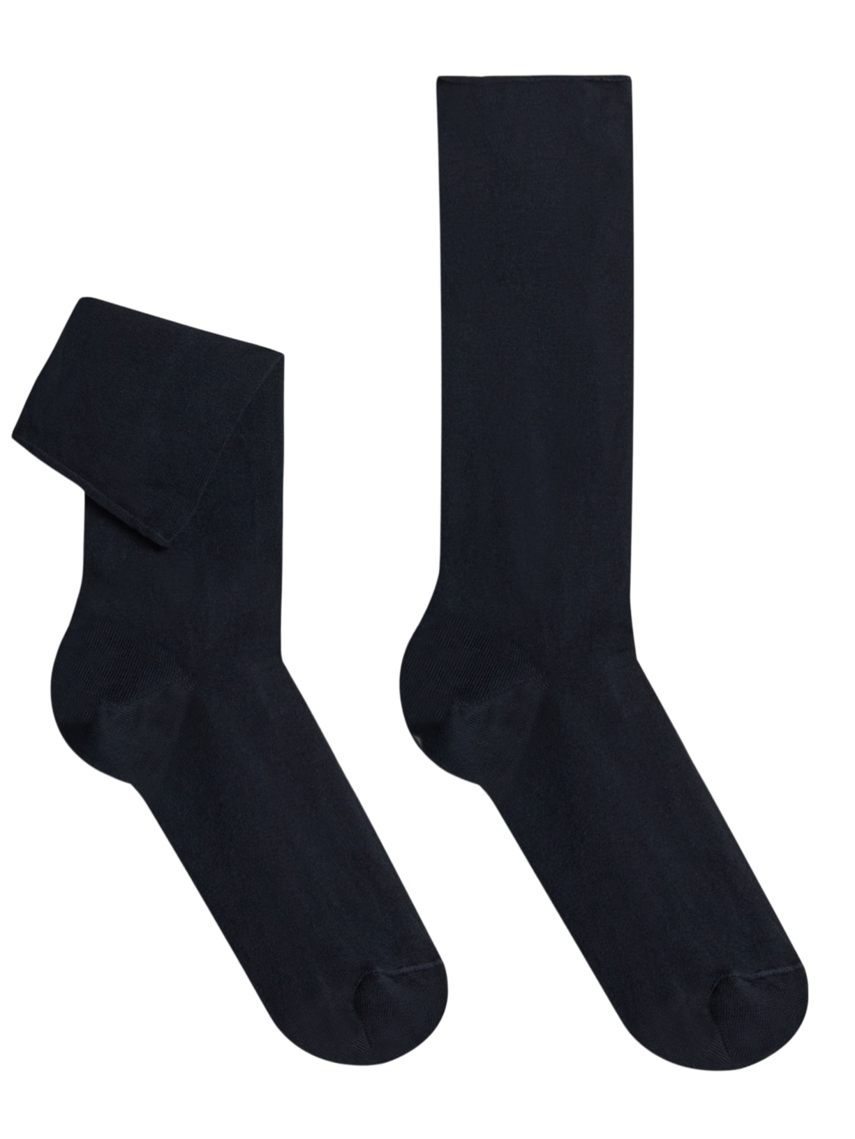 Meia Curta Sem Borda Em Algodão Masculina - Azul