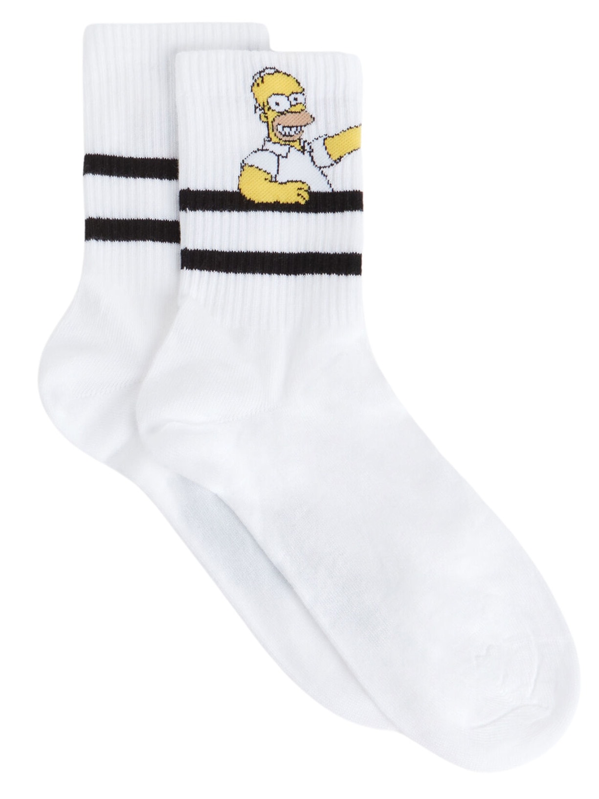 Meia Curta The Simpsons Masculina - Branco