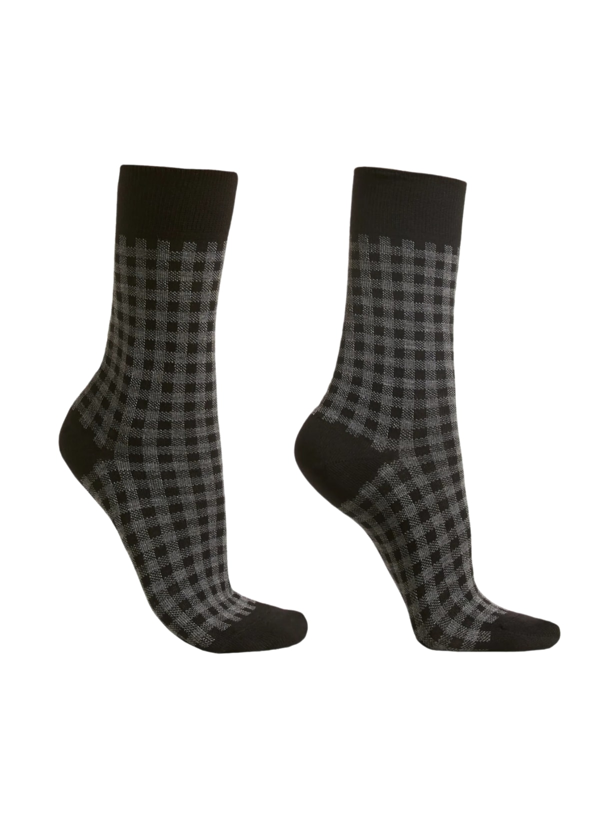 Meia Curta Xadrez Vichy - Preto