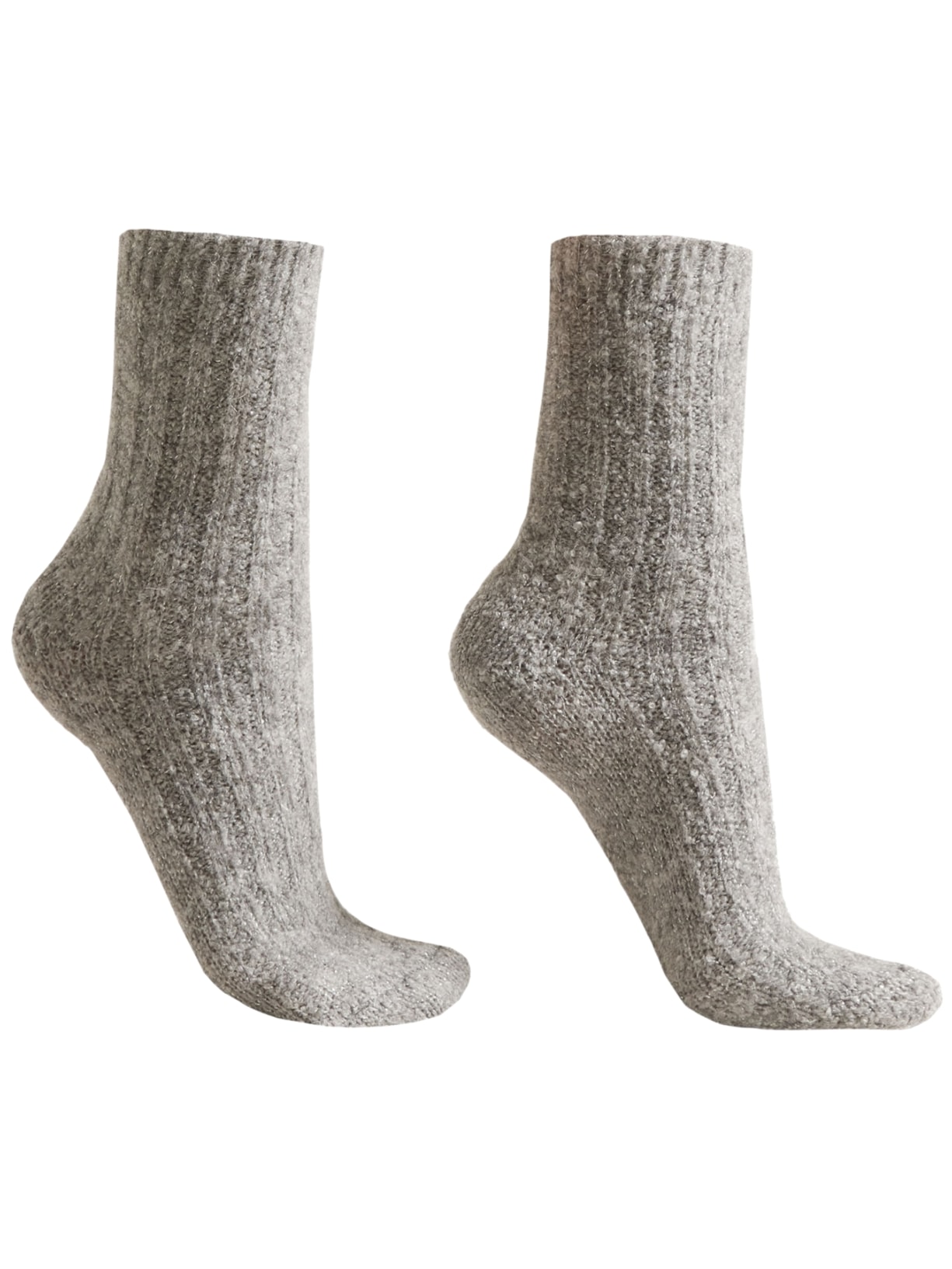 Meia Efeito Teddy - Cinza