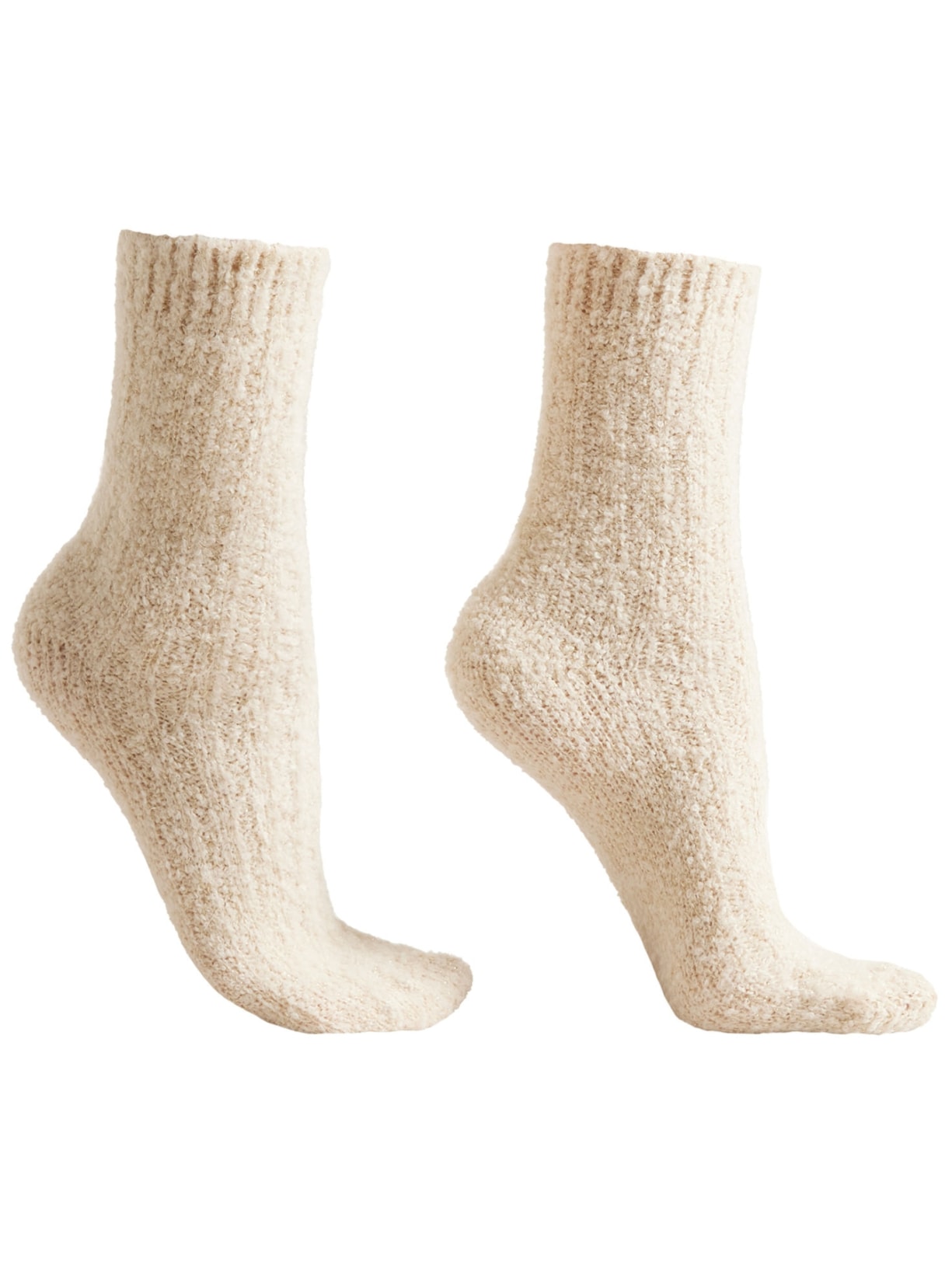 Meia Efeito Teddy - Off-White