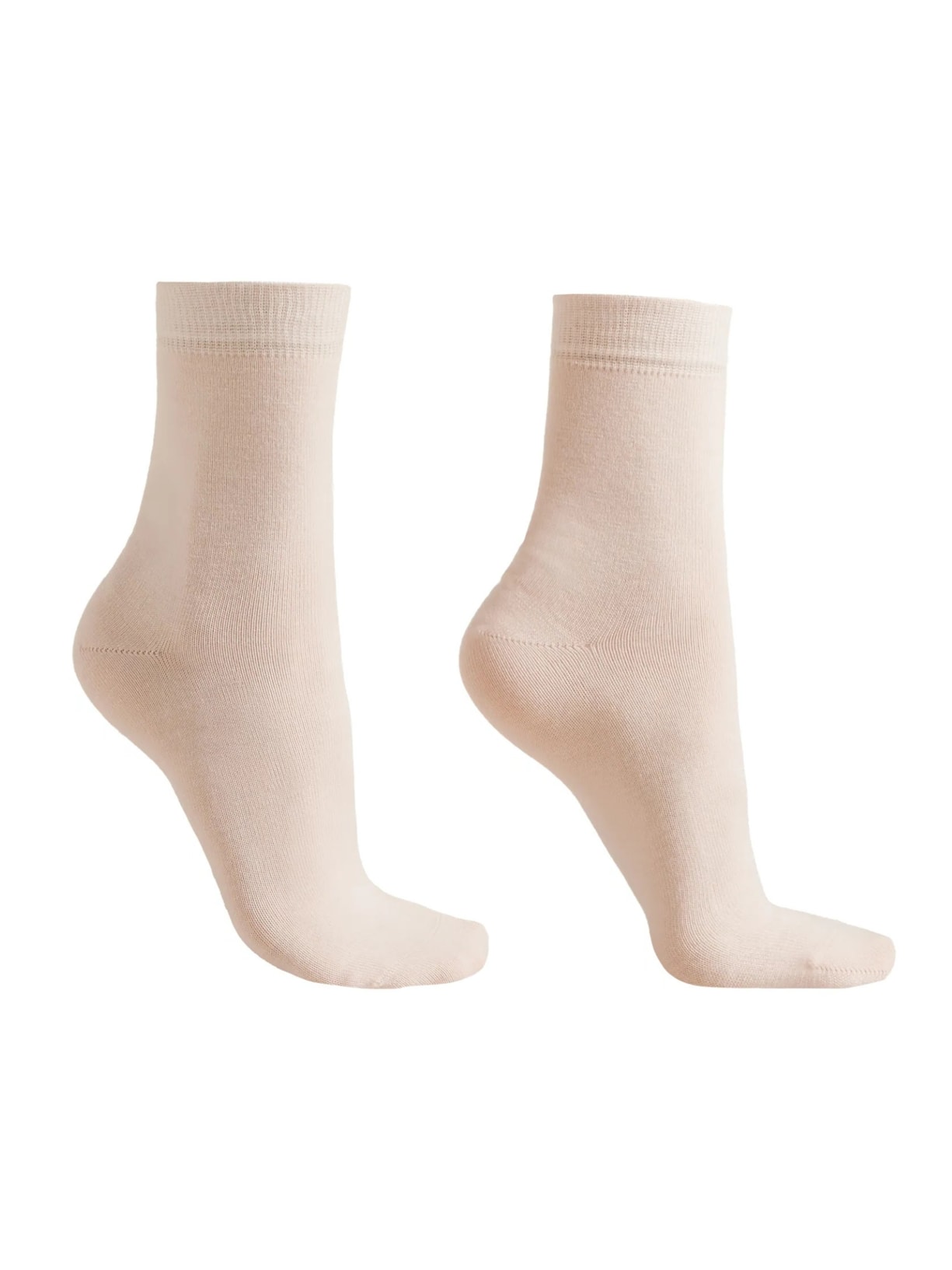 Meia Em Lã e Algodão Sem Borda - Branco