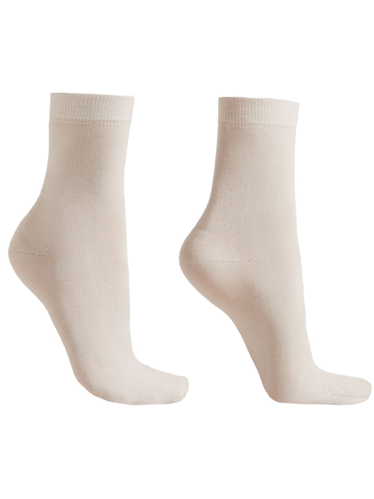 Meia Em Lã e Algodão Sem Borda - Rosa