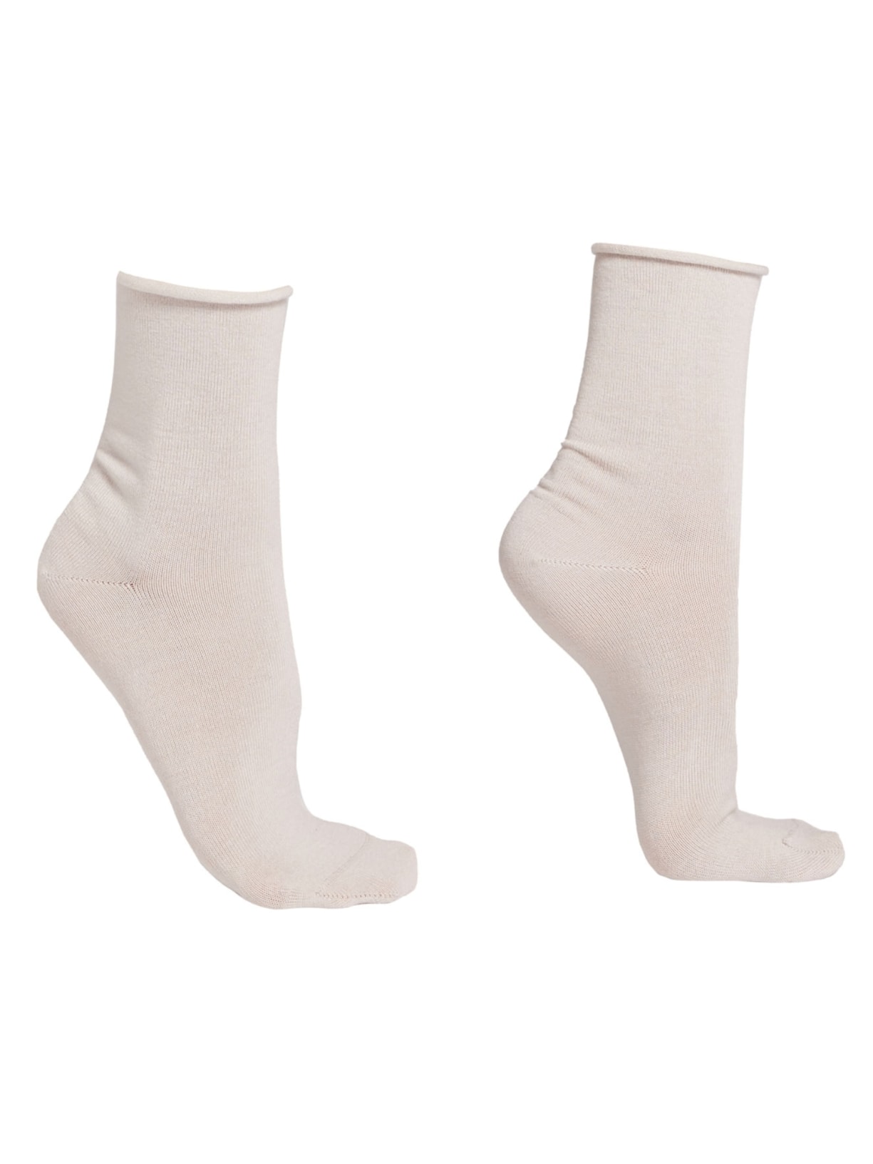 Meia Em Lã e Algodão Sem Punho - Branco