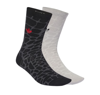 Meia Feminina Croco Crew S 2 Pares - Preto