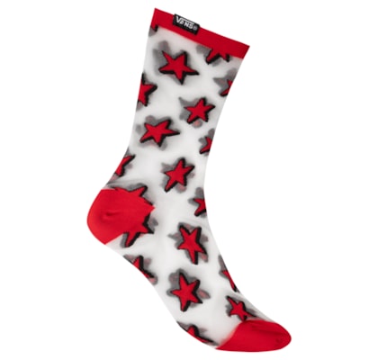 Meia Feminina Hazy Sheer Crew – Vermelho