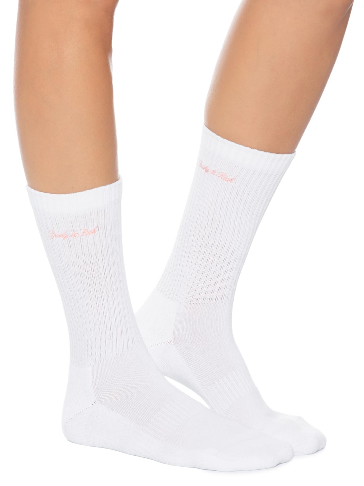 Meia Feminina Juicy Script Branco Sporty & Rich