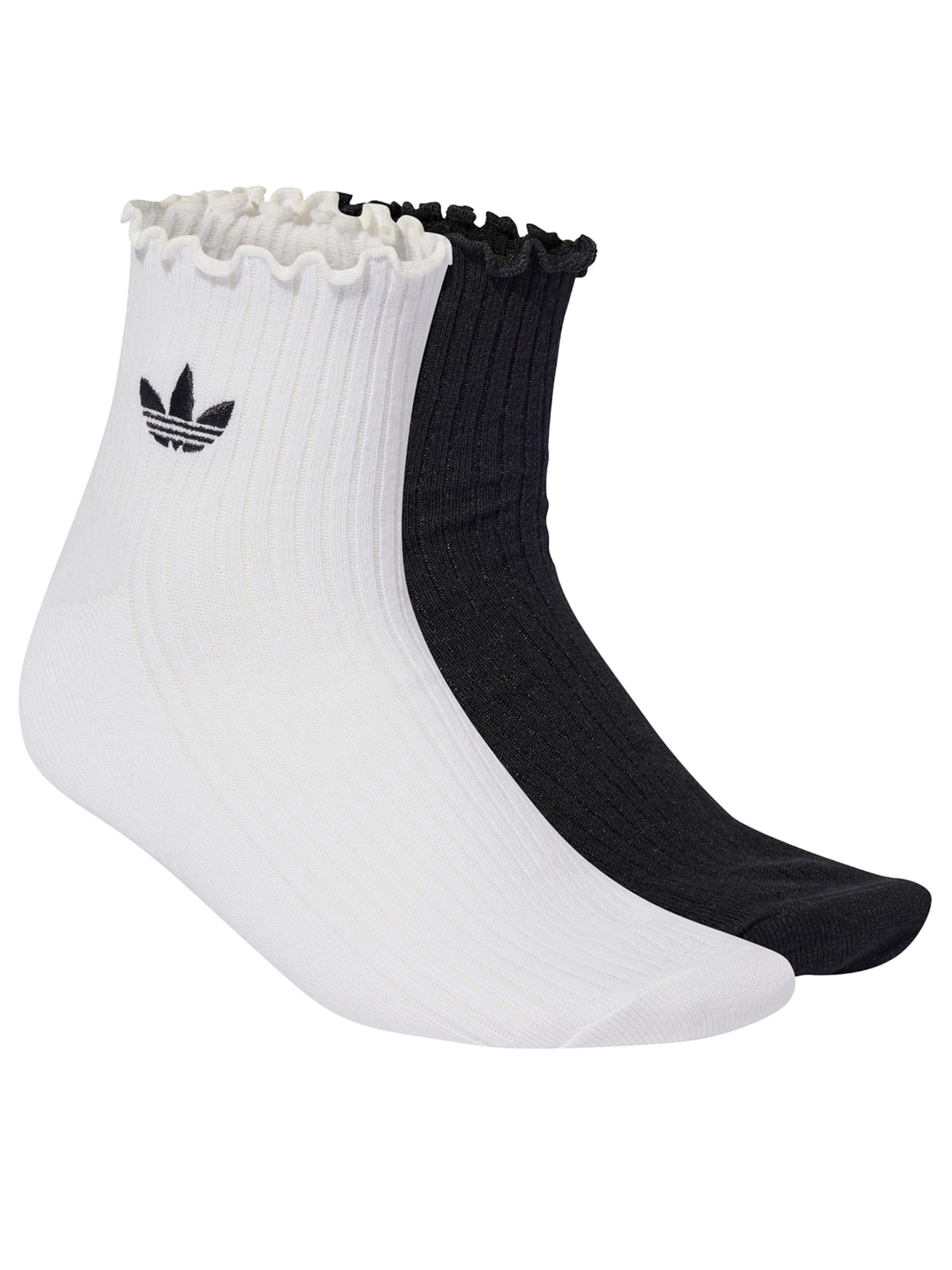 Meia Feminina Ruffle 1/4 2 Pares Branco Adidas Originals