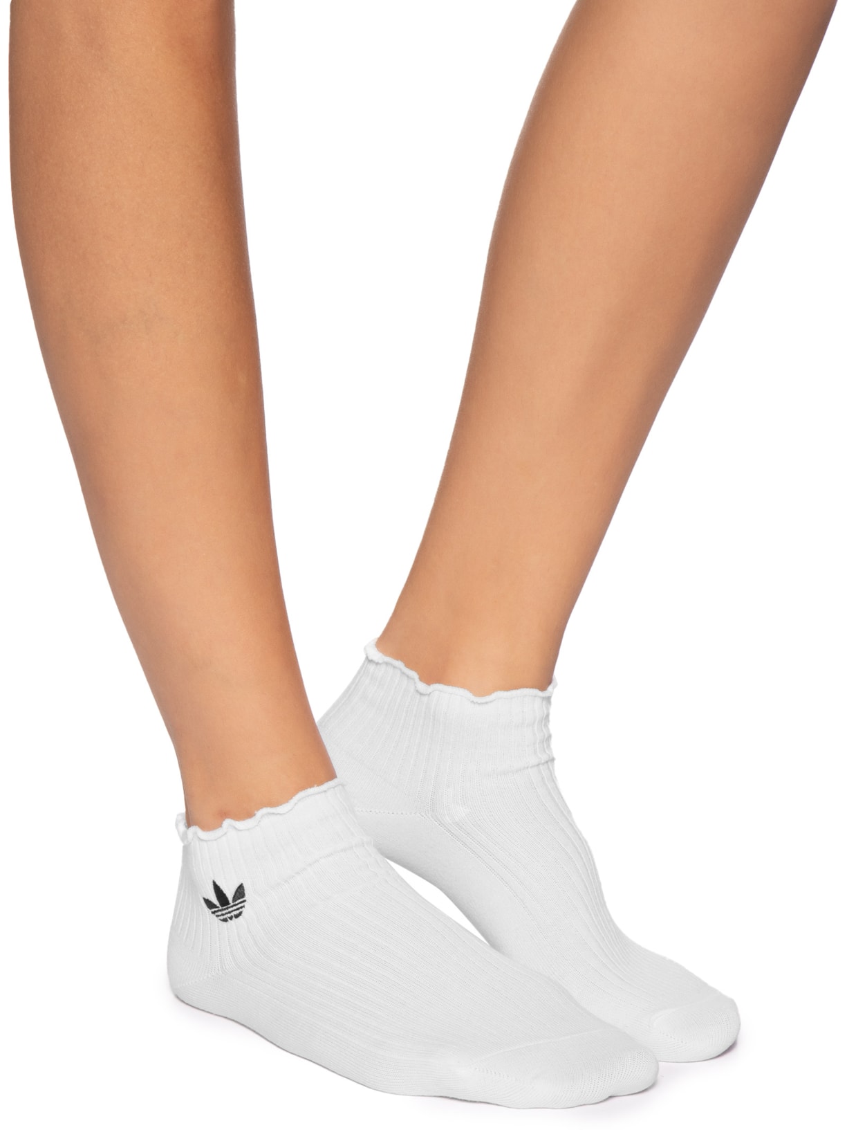 Meia Feminina Ruffle 1/4 2 Pares Branco Adidas Originals