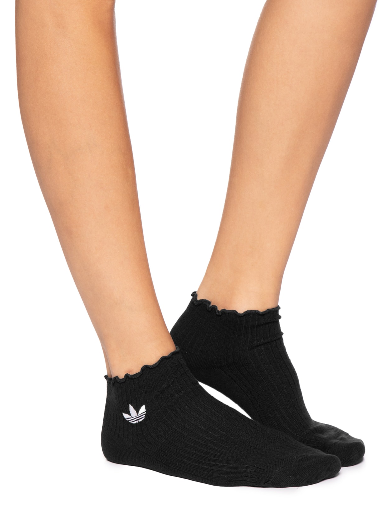 Meia Feminina Ruffle 1/4 2 Pares Branco Adidas Originals