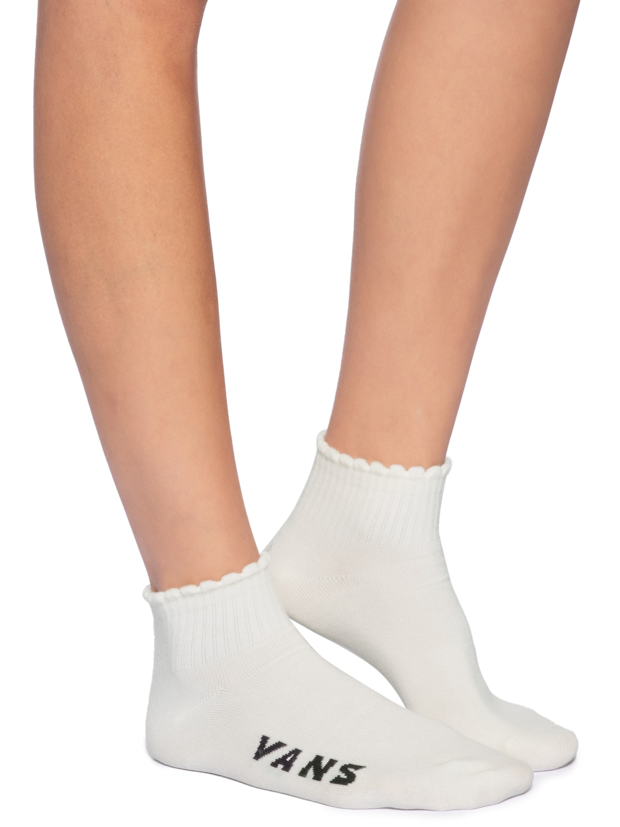 Meia Feminina Scallop Quarter Crew Branco Vans