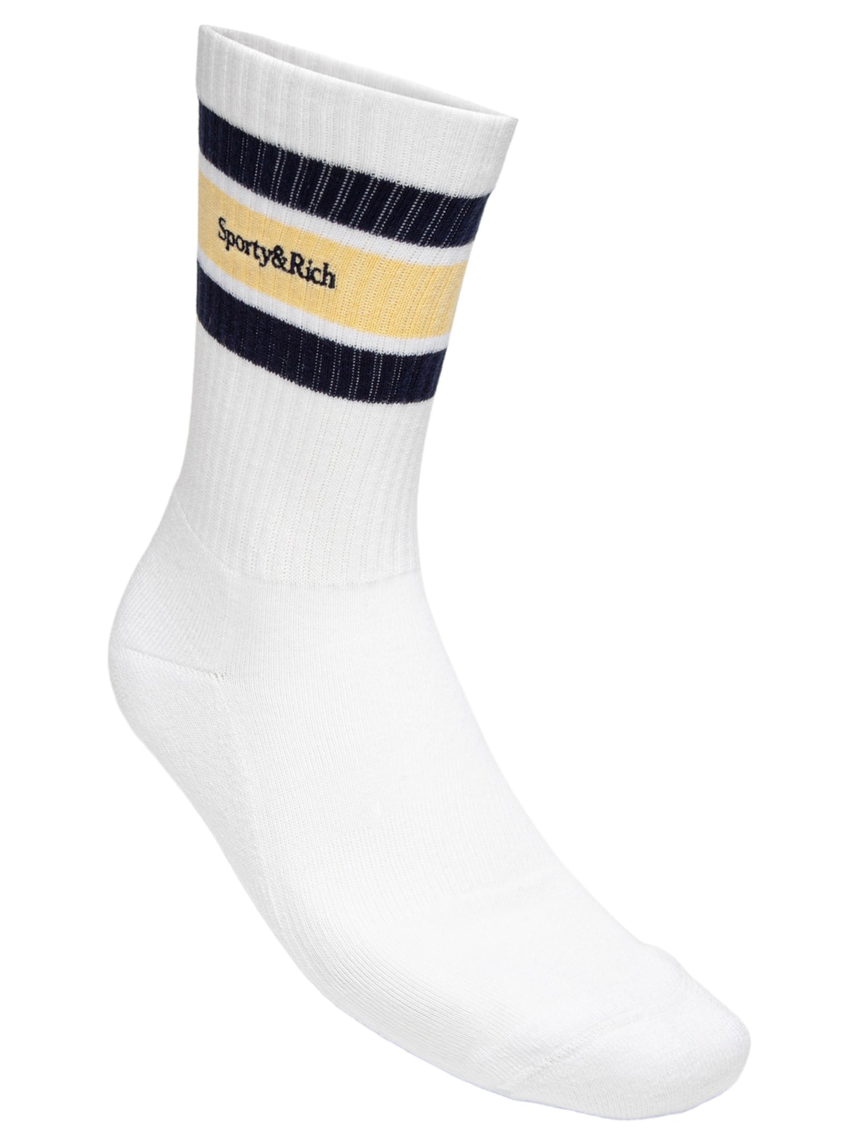 Meia Feminina Serif Logo Branco Sporty & Rich