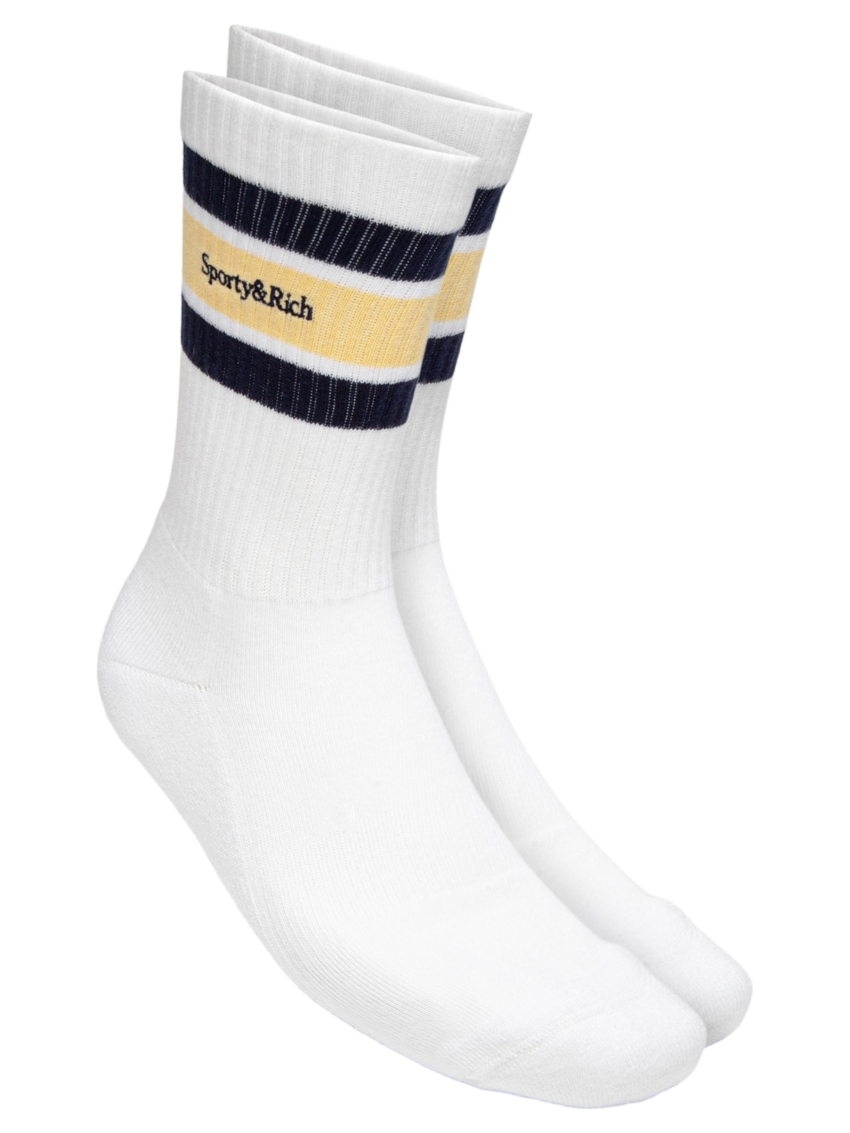Meia Feminina Serif Logo Branco Sporty & Rich