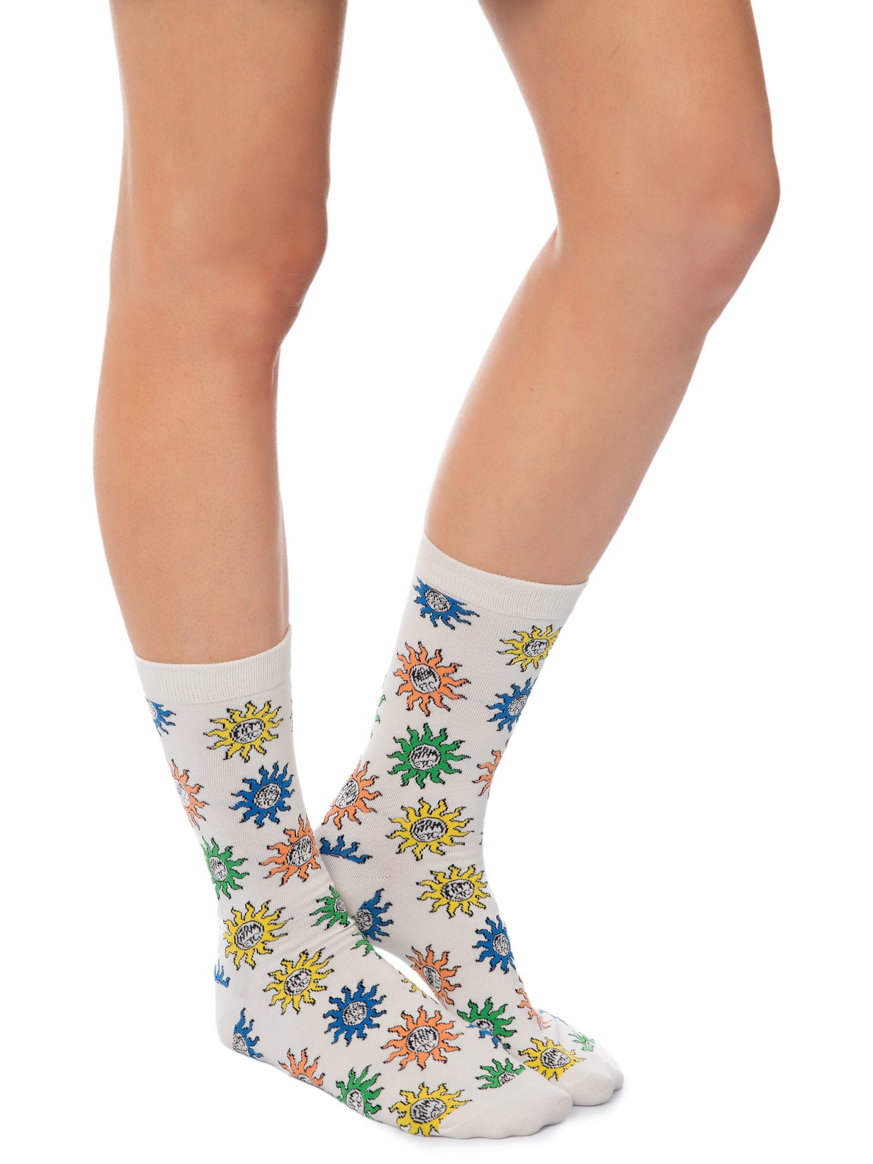Meia Feminina Solar Branco Farm Etc