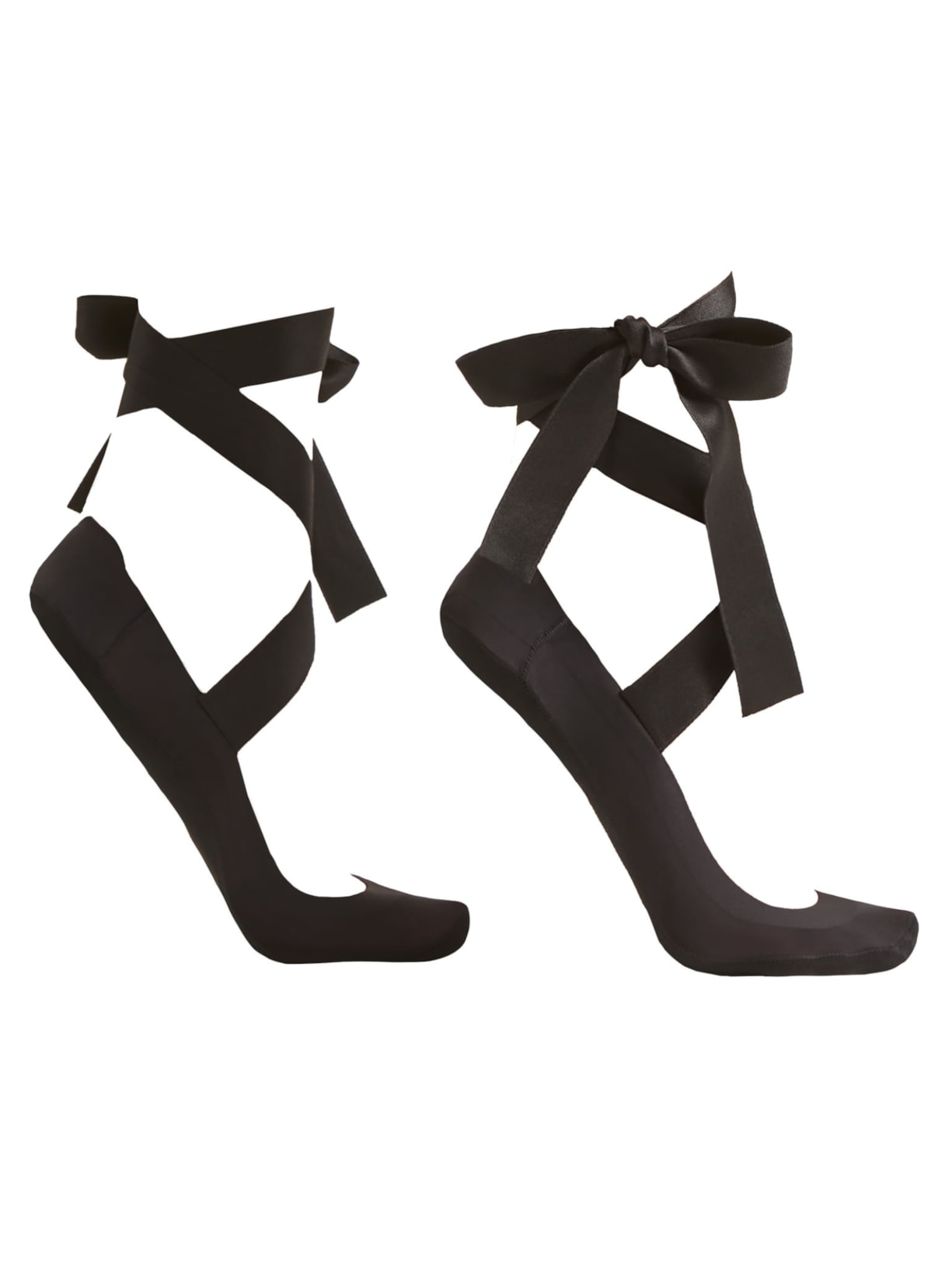 Meia Invisível Com Amarração - Preto