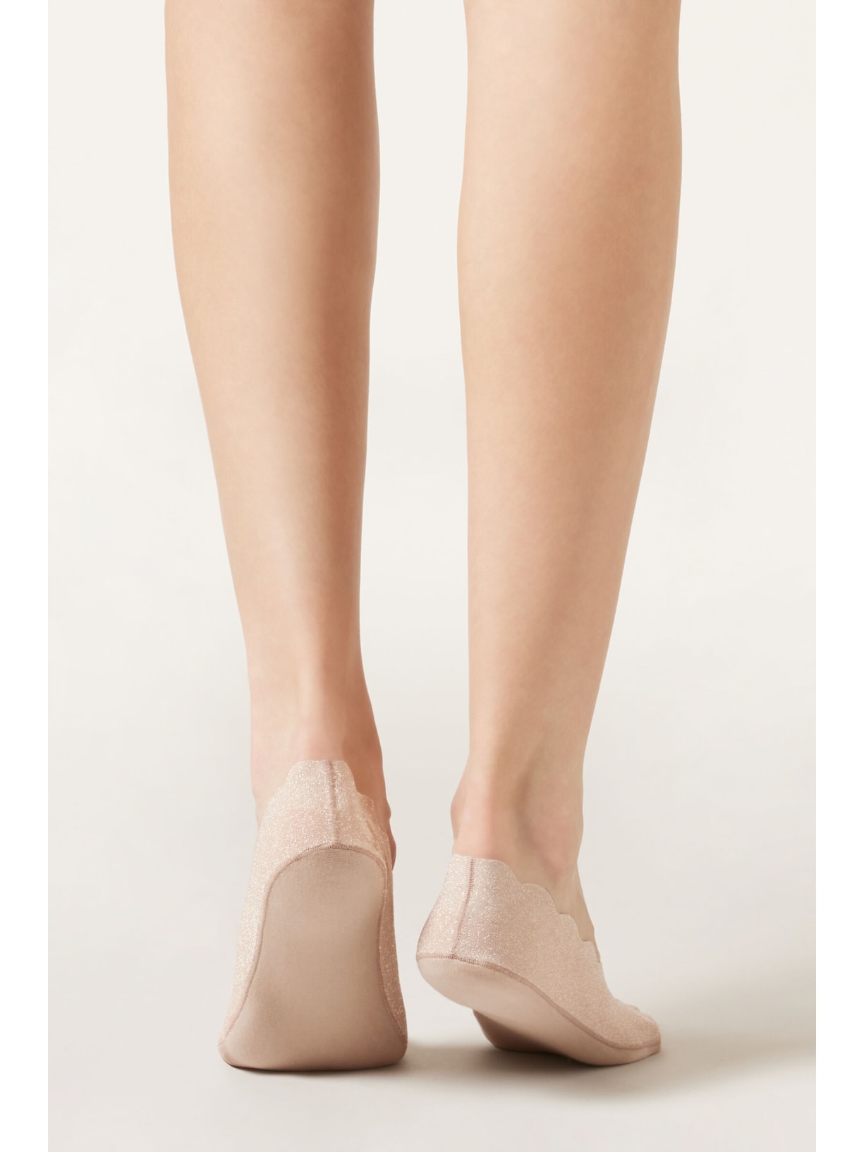 Meia Invisível Com Glitter Bege Calzedonia