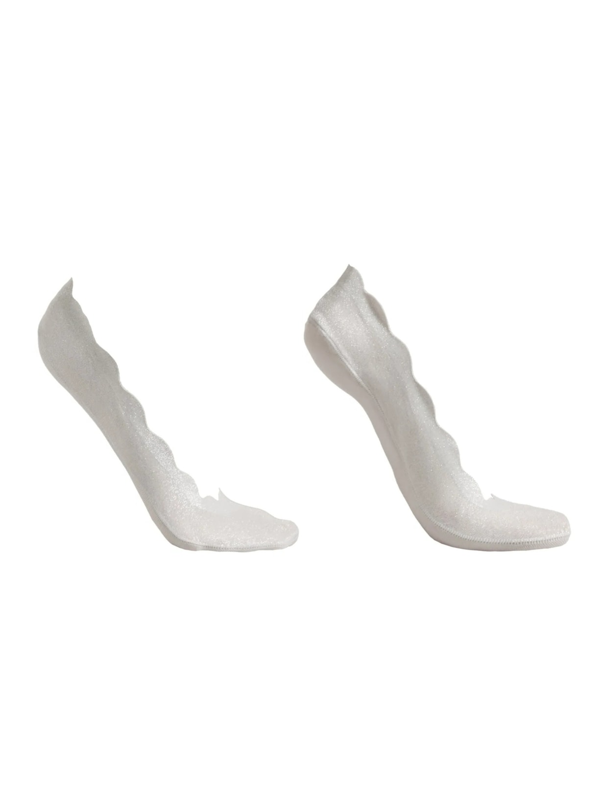 Meia Invisível Com Glitter - Cinza