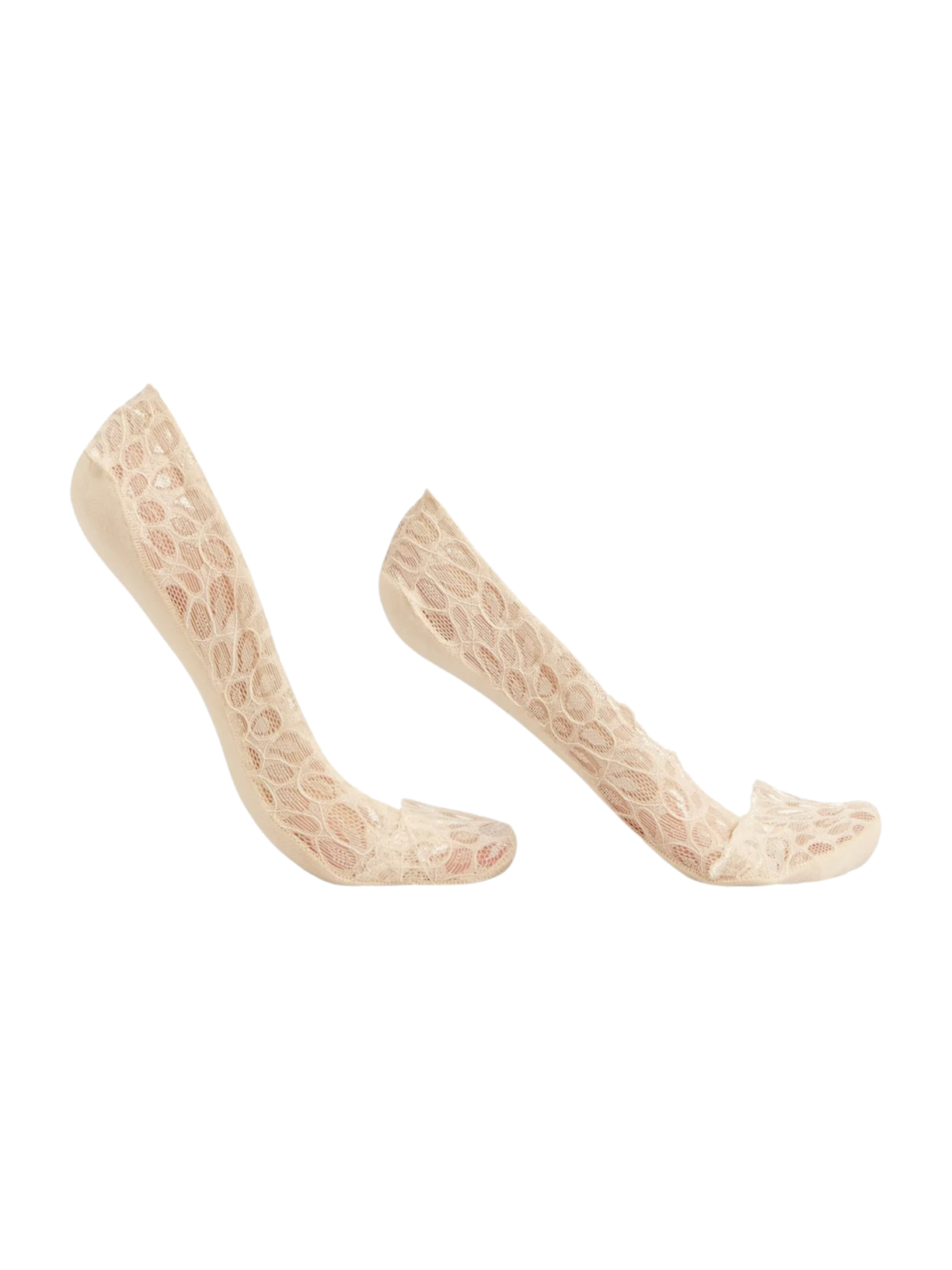 Meia Invisível Com Renda Off-White Calzedonia