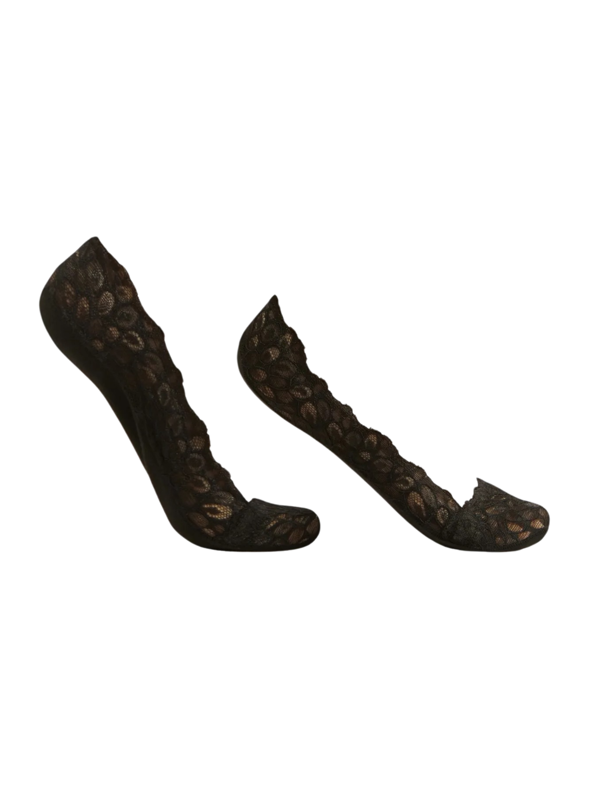 Meia Invisível Com Renda - Preto