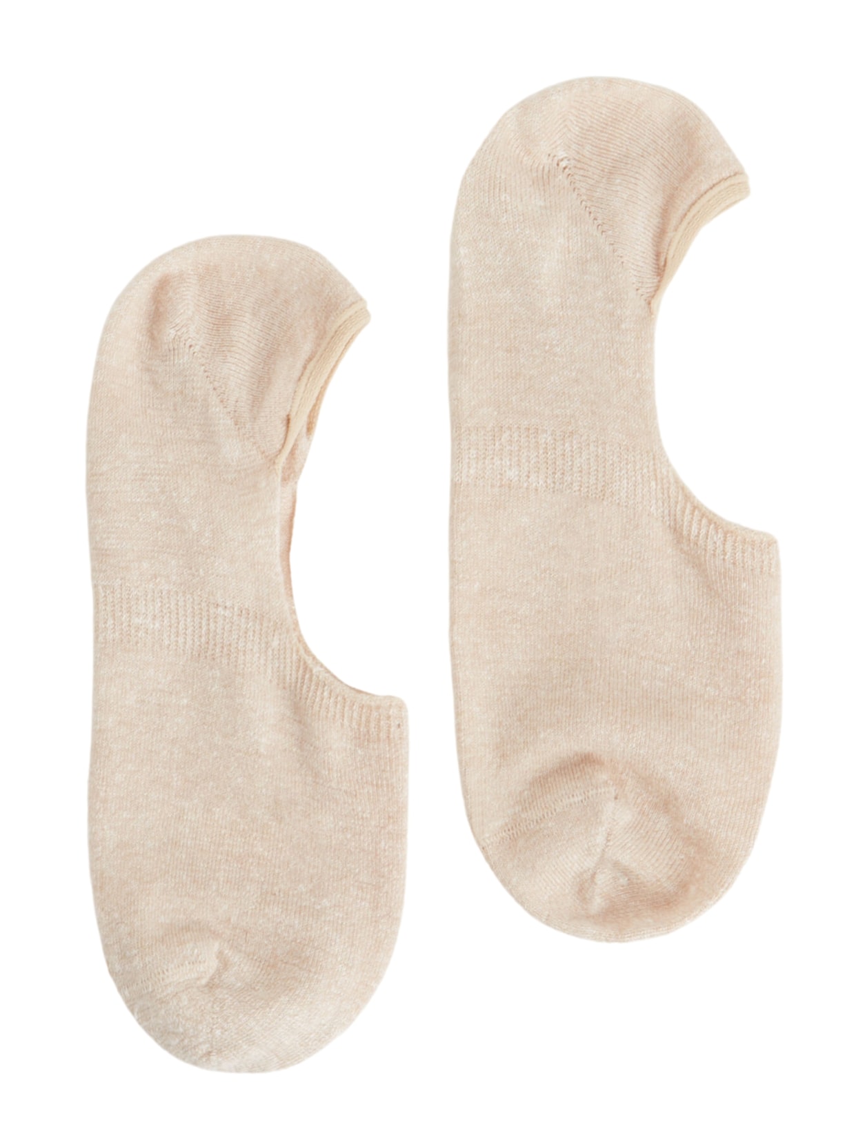 Meia Invisível Em Algodão e Linho - Bege