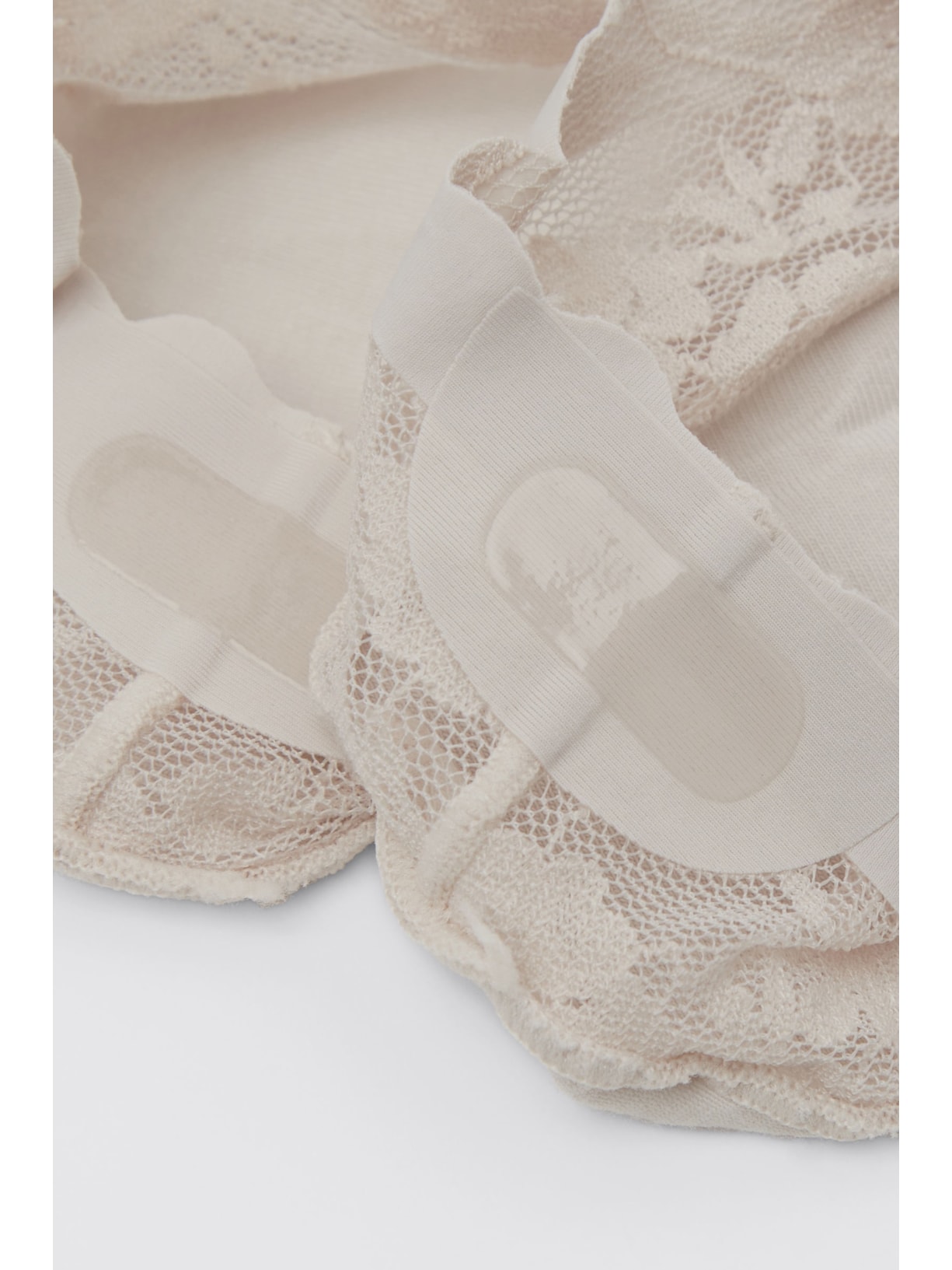 Meia Invisível Em Renda Off-White Calzedonia