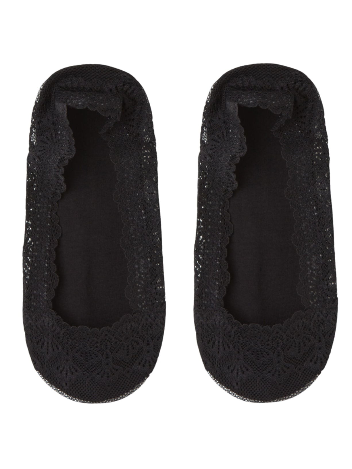 Meia Invisível Em Renda - Preto