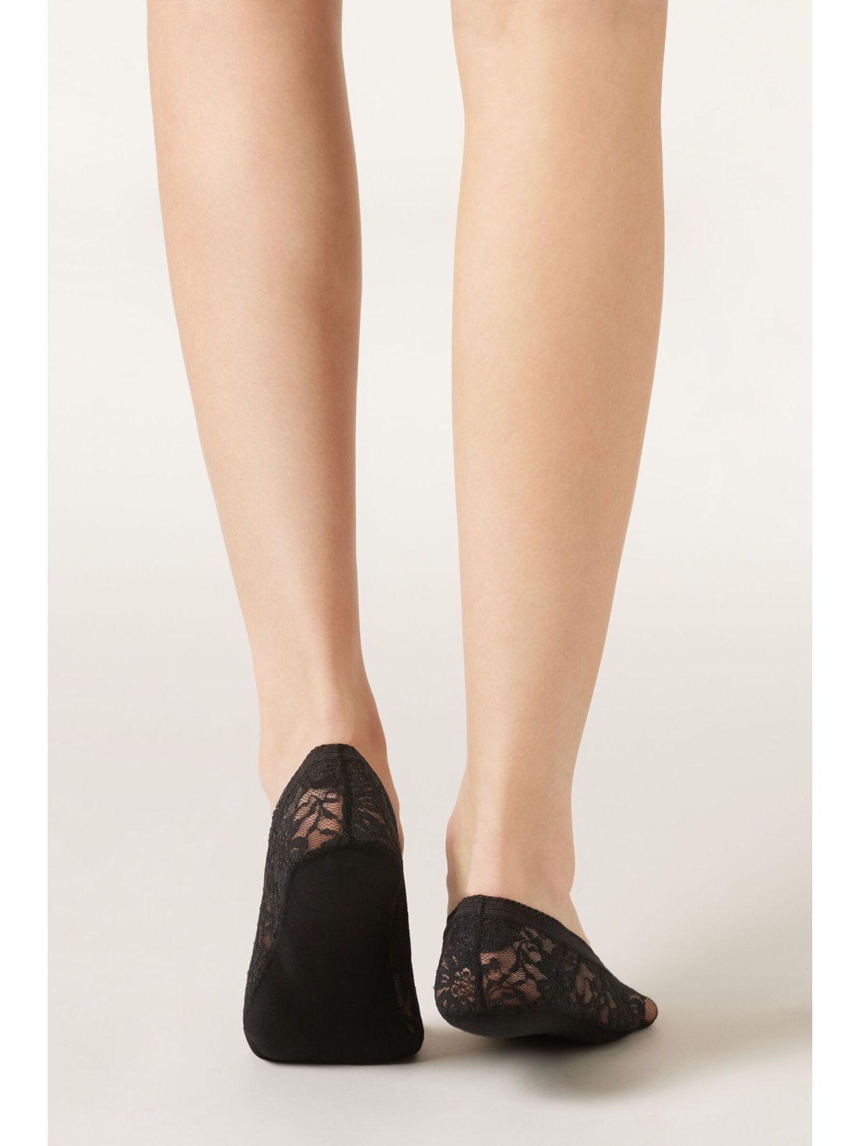 Meia Invisível Em Renda Preto Calzedonia