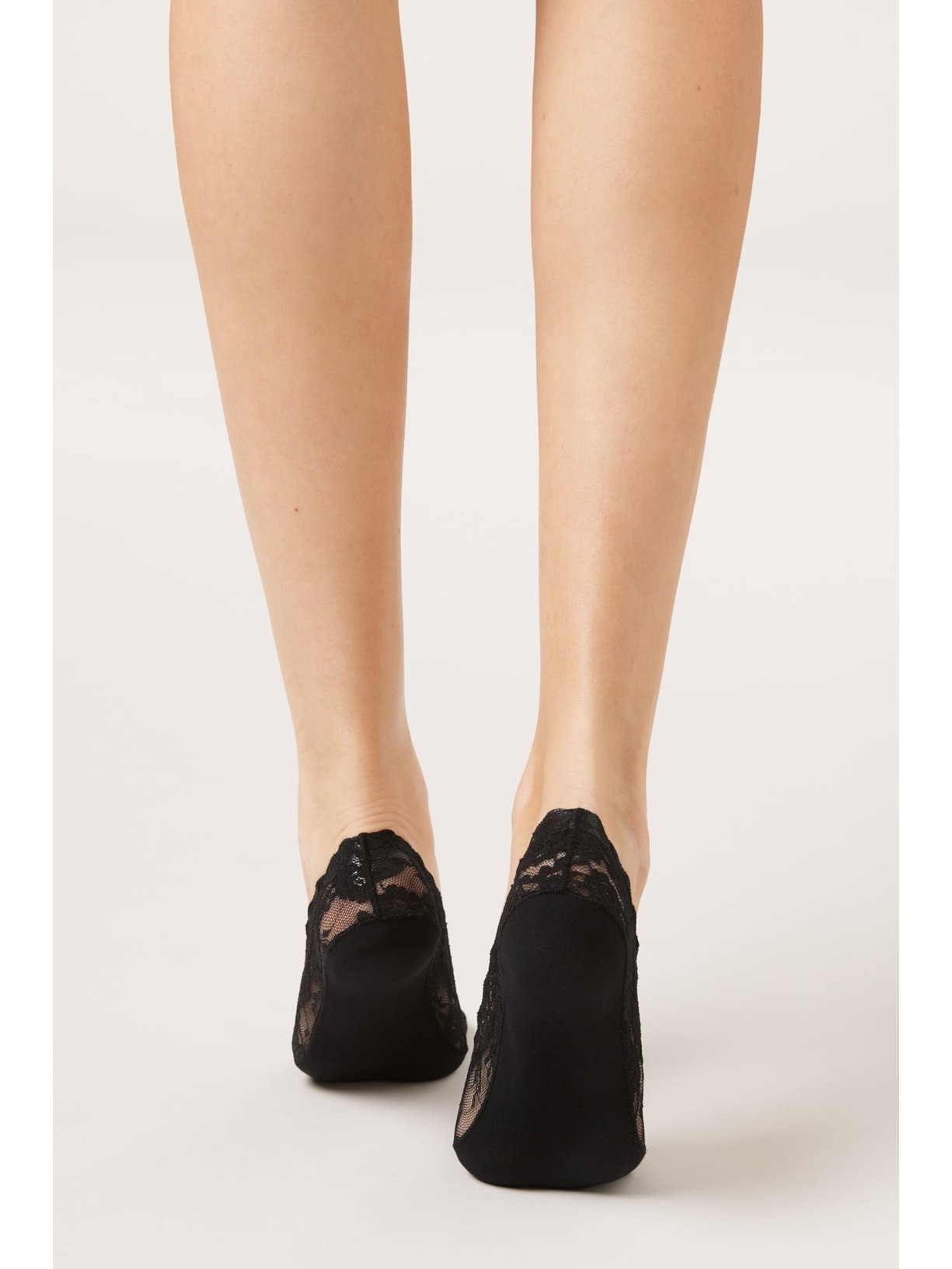 Meia Invisível Em Renda Preto Calzedonia