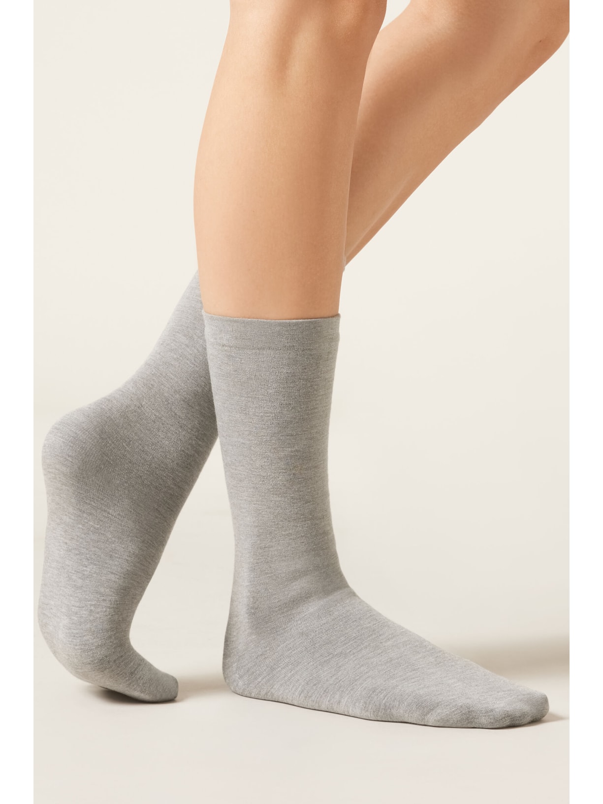 Meia Lisa Térmica Cinza Calzedonia