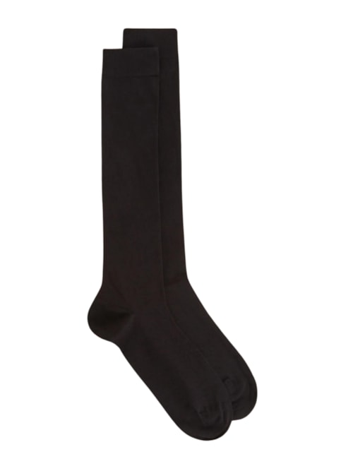 Meia Longa Em Algodão Elástico Masculina - Azul