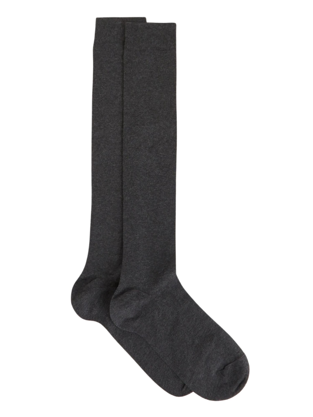 Meia Longa Em Algodão Elástico Masculina - Cinza