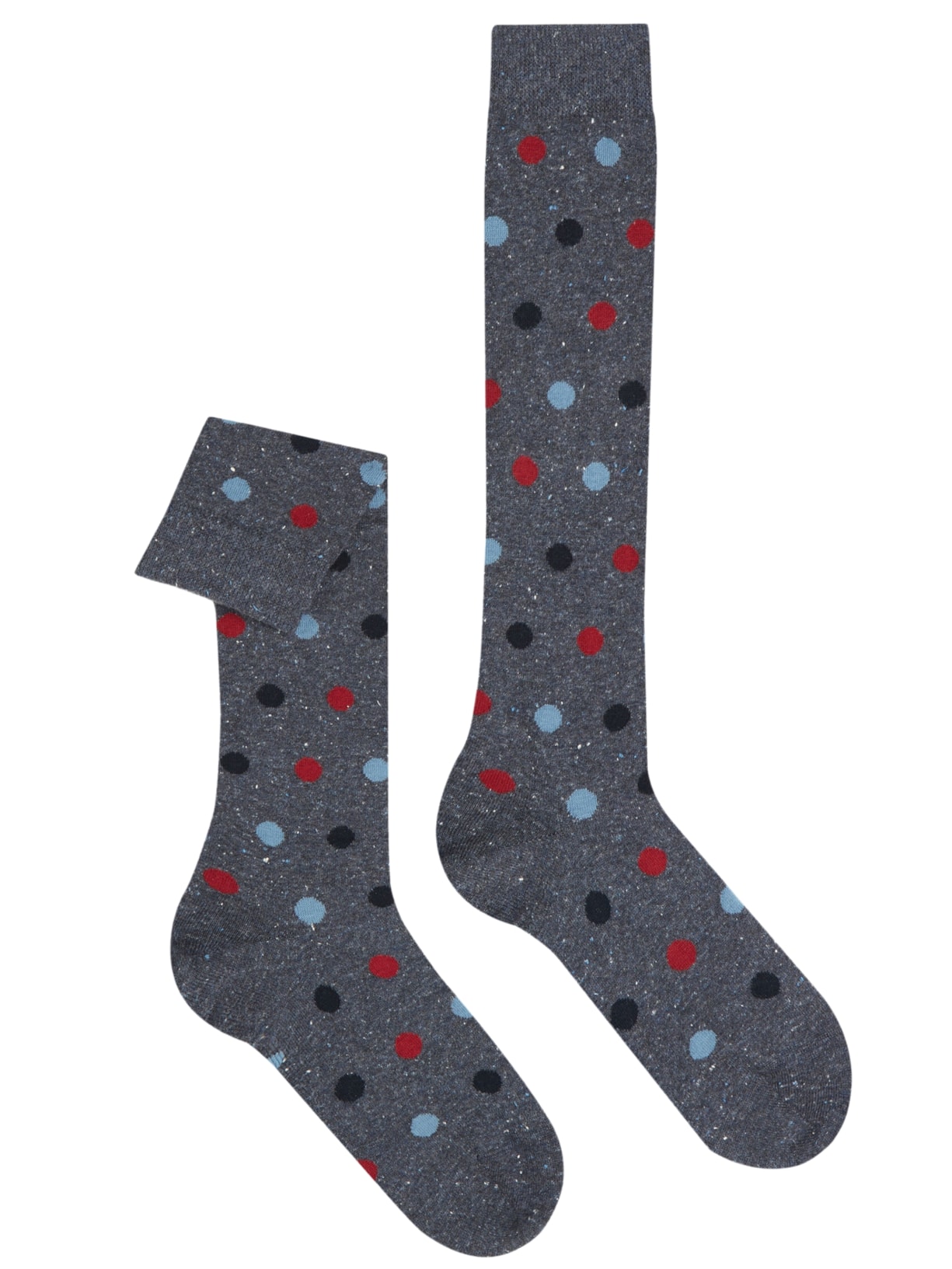 Meia Longa Em Algodão Masculina - Cinza