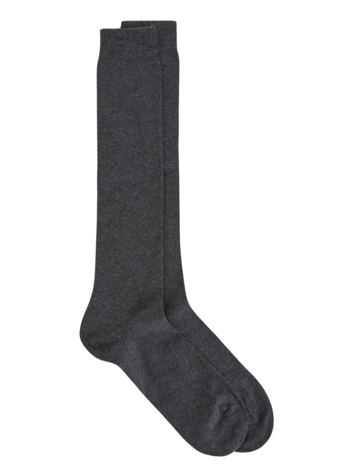 Meia Longa Em Algodão Quente Masculina - Cinza