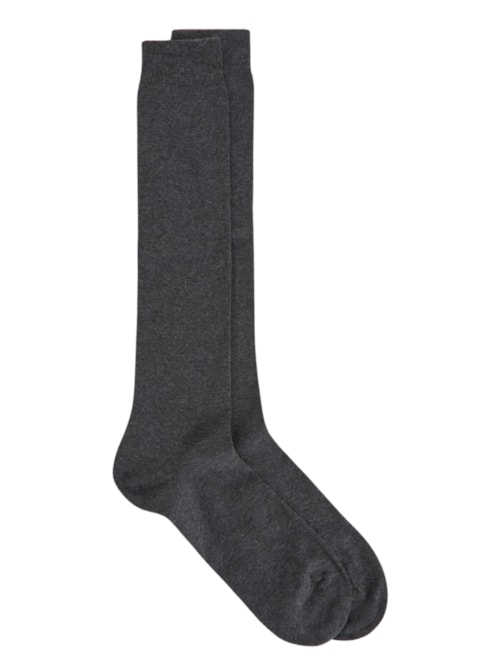 Meia Longa Em Algodão Quente Masculina - Cinza