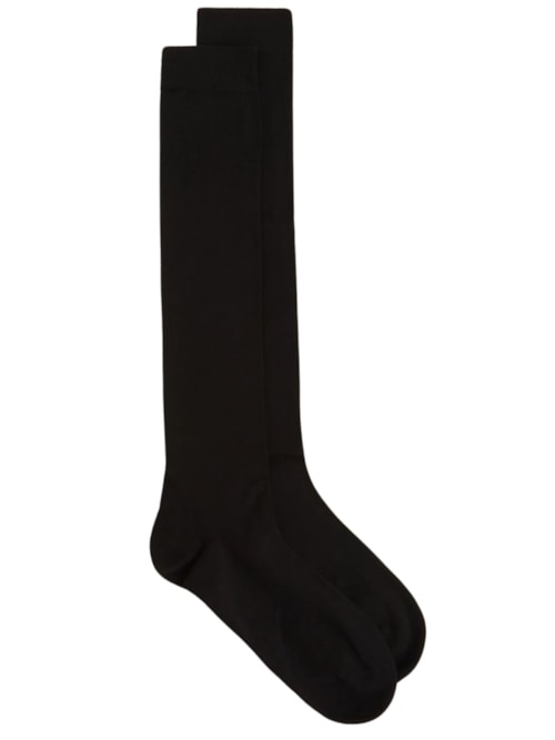 Meia Longa Em Algodão Quente Masculina - Preto