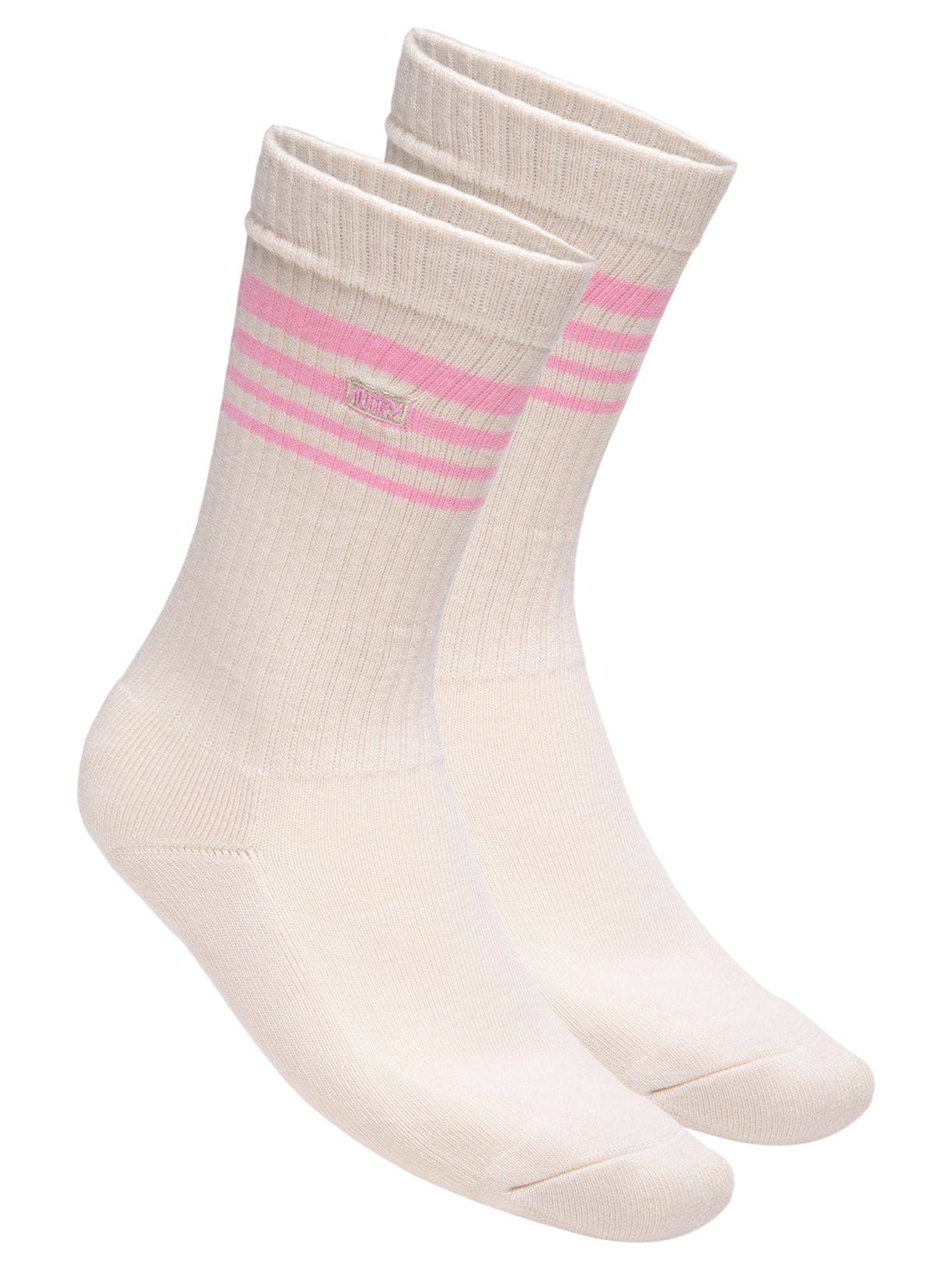 Meia Main Unisex Jacquard Striped Off White Autry