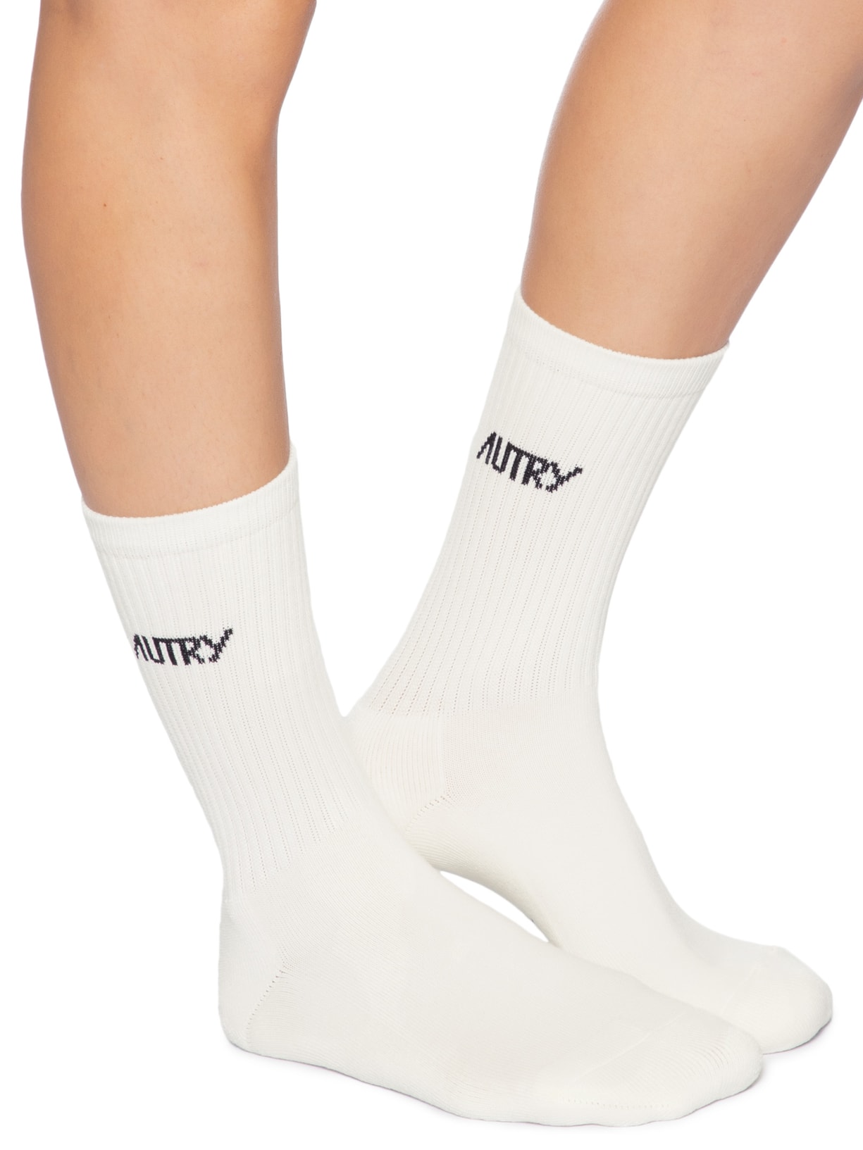 Meia Main Unisex Stars Melange Off White Autry