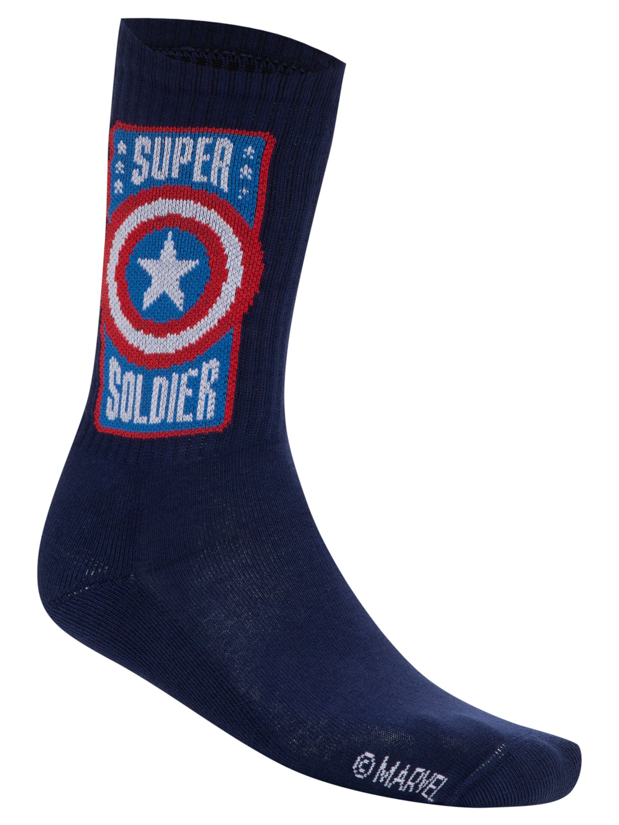 Meia Masculina Marvel Au Urban Azul Lupo