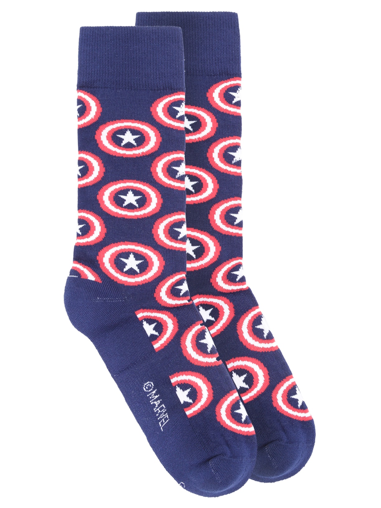 Meia Masculina Marvel Au Urban - Azul