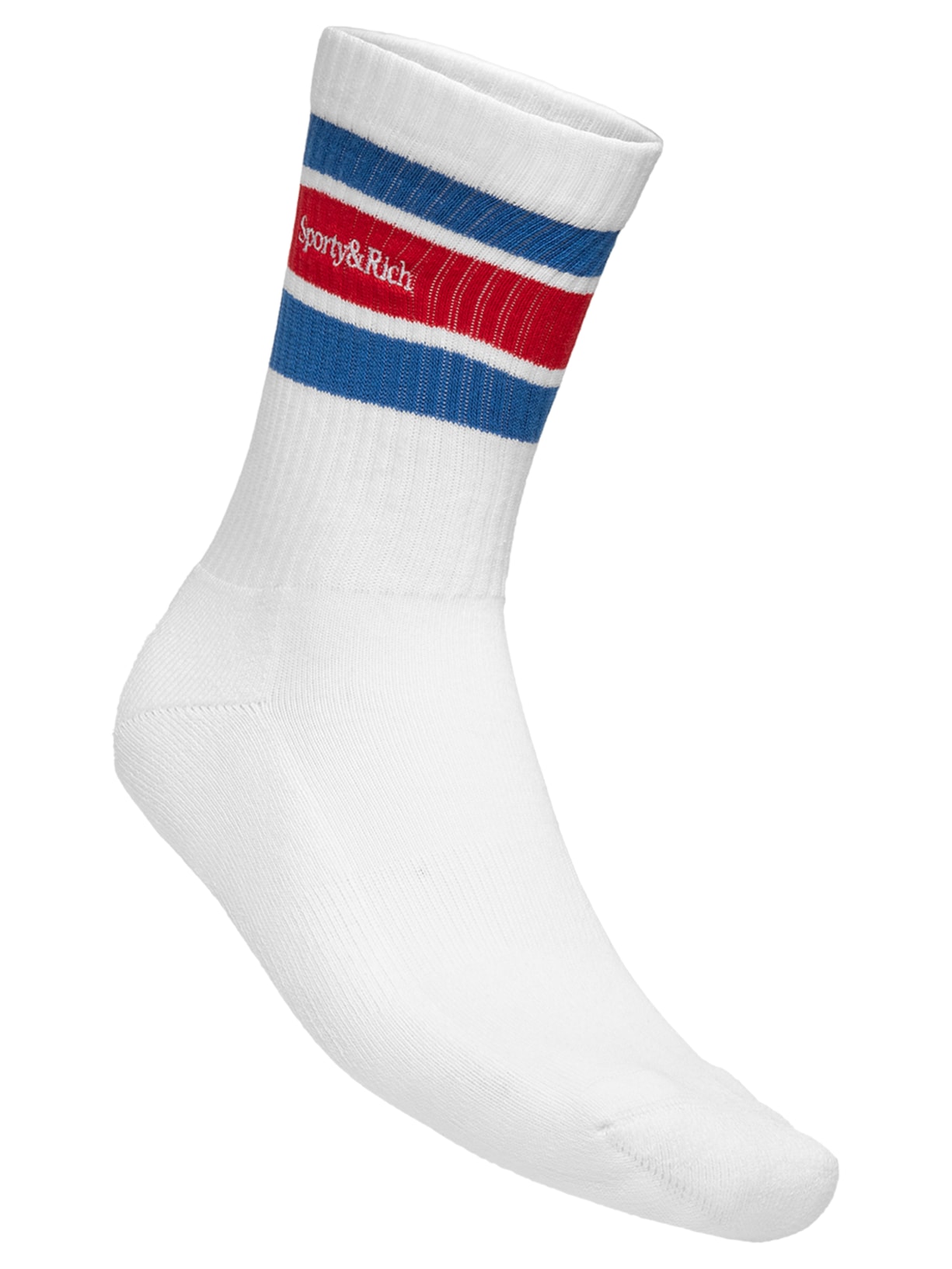 Meia Masculina Serif Logo - Branco