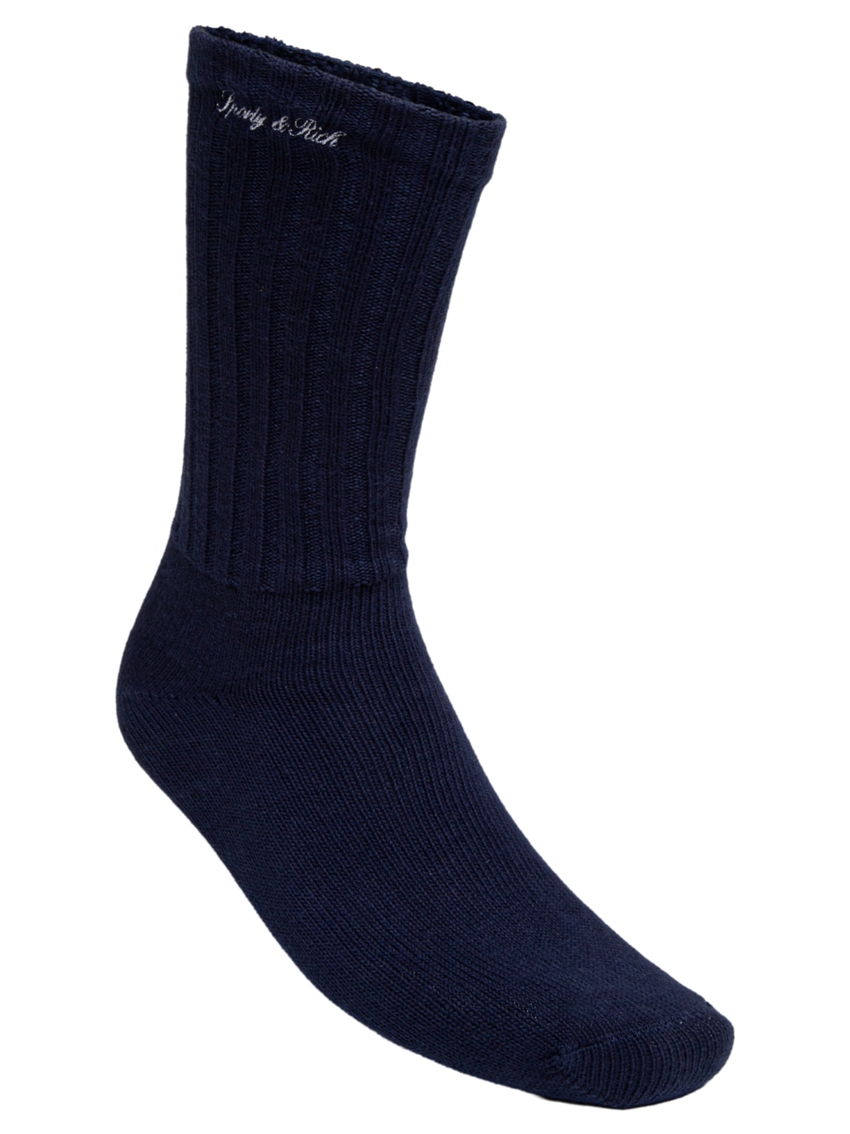 Meia Masculina Signature Logo Rib Azul Sporty & Rich