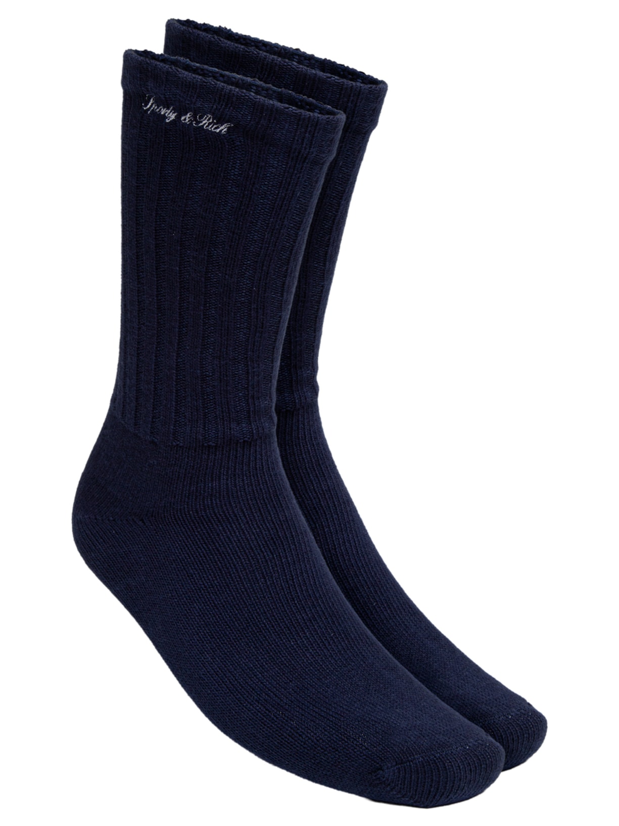 Meia Masculina Signature Logo Rib Azul Sporty & Rich