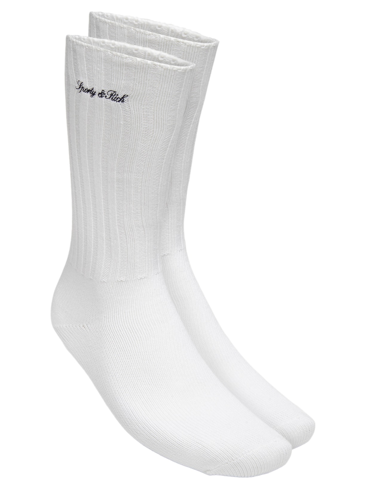 Meia Masculina Signature Logo Rib Branco Sporty & Rich
